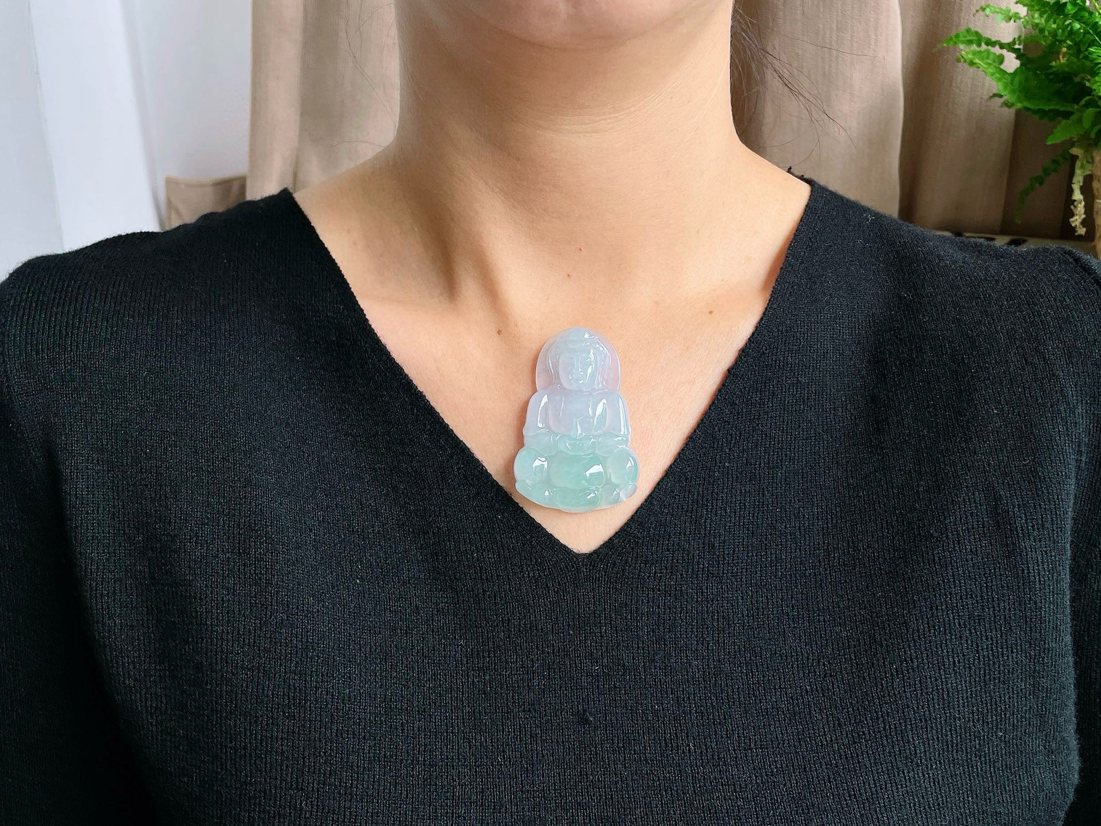 【裸石】冰晴水观音大观音吊坠
【说明】缅料 性价比高  
【尺寸】56.4-37.6-7.5