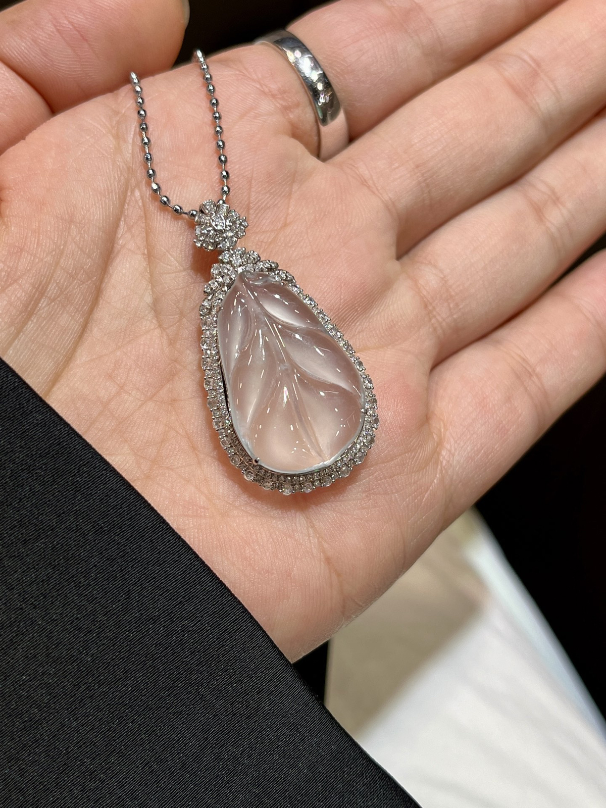 高冰树叶……
-

尺寸看图一
18k金镶嵌