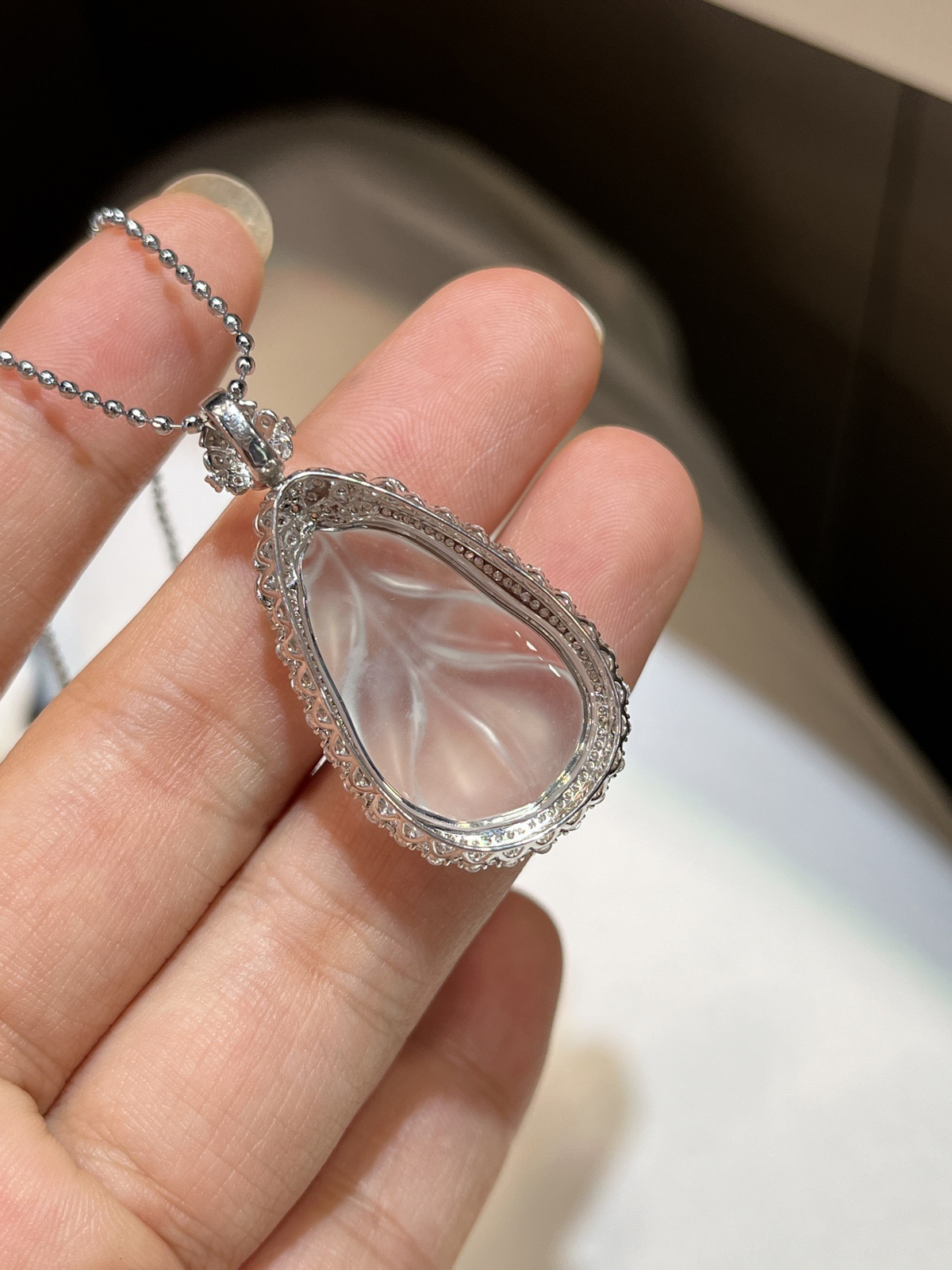 高冰树叶……
-

尺寸看图一
18k金镶嵌