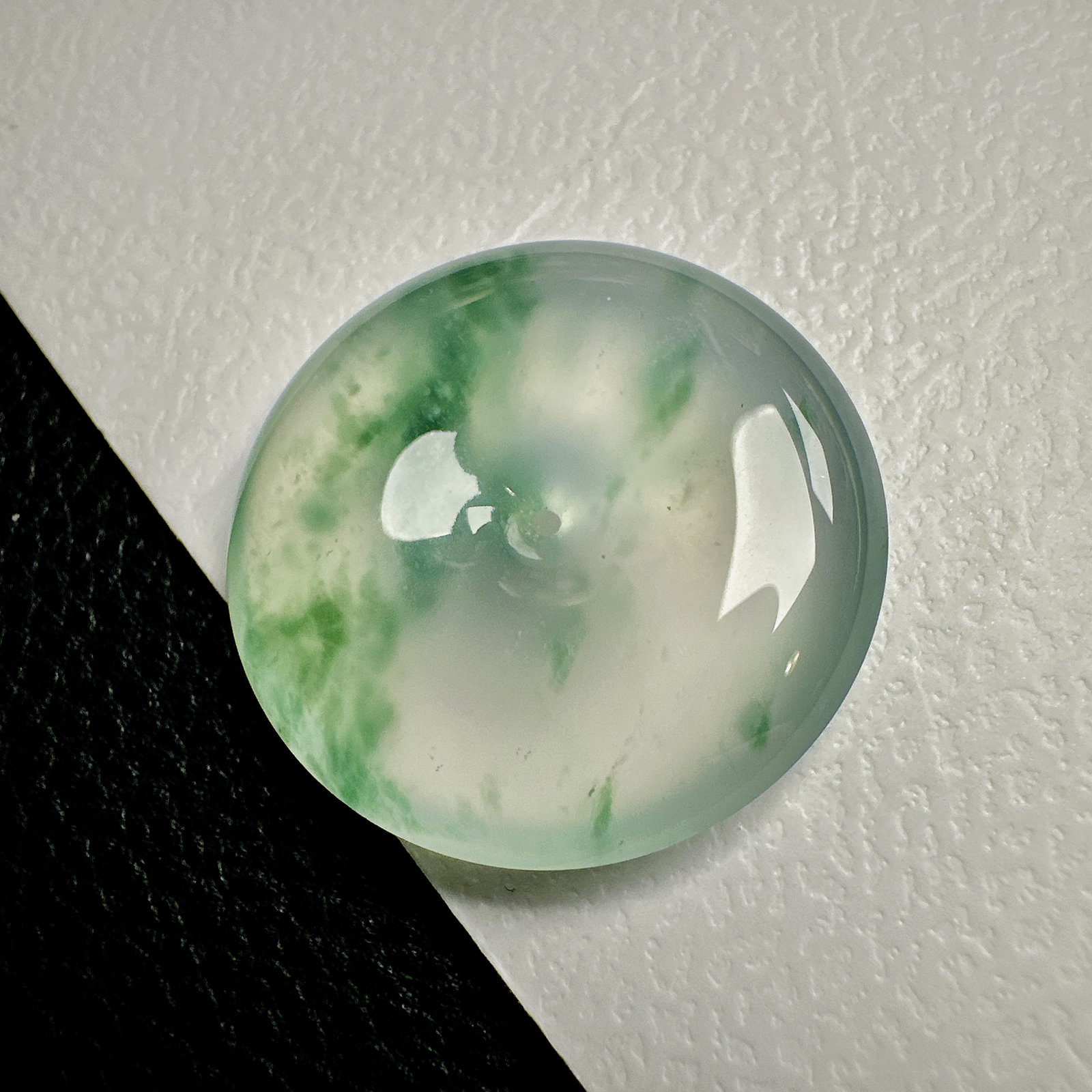 【冰种飘花平安扣】网红扣，质地非常细腻干净，冰润十足，种老冰透，收藏品质