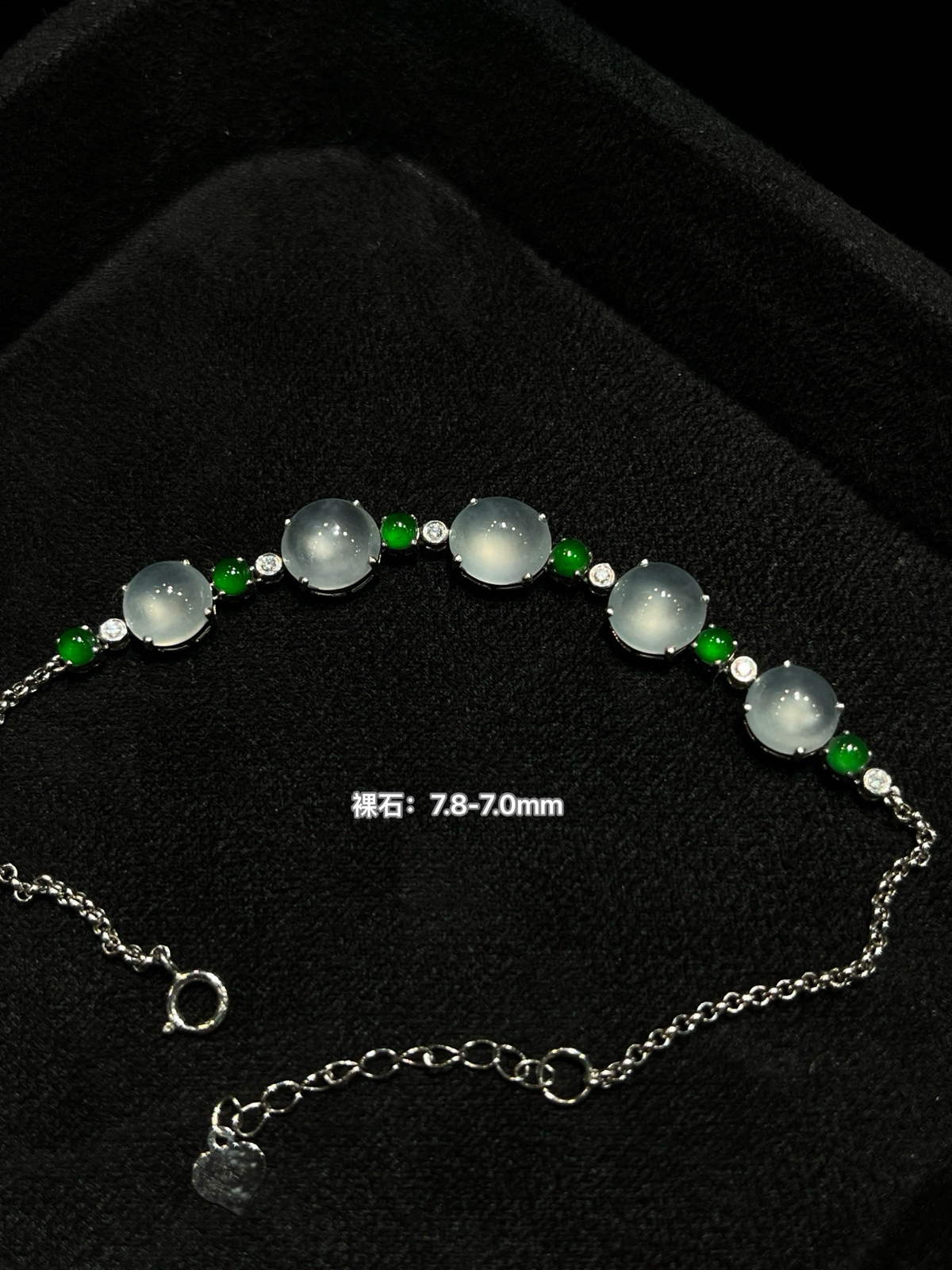 冰种蛋面手链……
-

尺寸看图一
18k金镶嵌