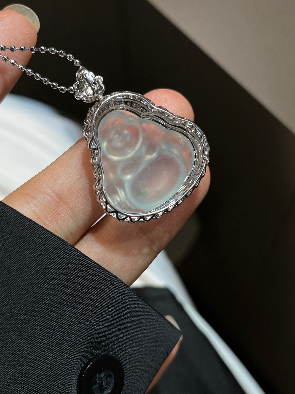 高冰木那飘花佛公……
裸石一刀切

尺寸看图一
18k金镶嵌