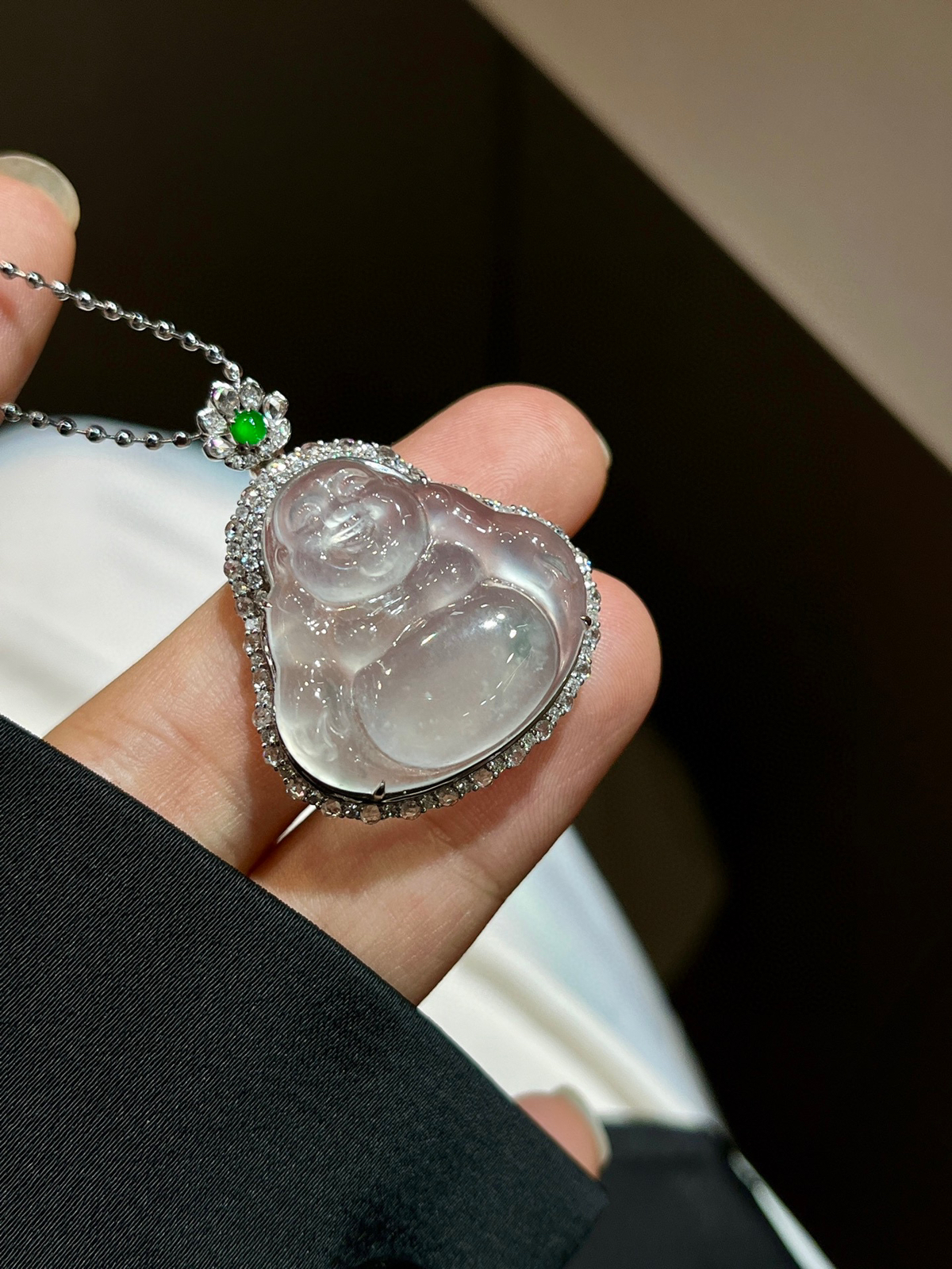 高冰木那飘花佛公……
裸石一刀切

尺寸看图一
18k金镶嵌