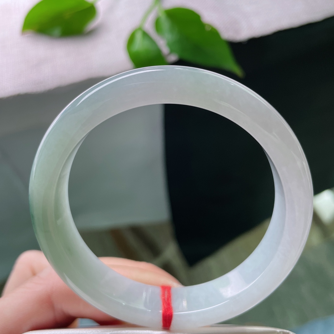 56.5/12.6/8.1，淡绿底正圈，一抹飘花点缀，摇曳生姿，灵动飘逸。，ss48657a