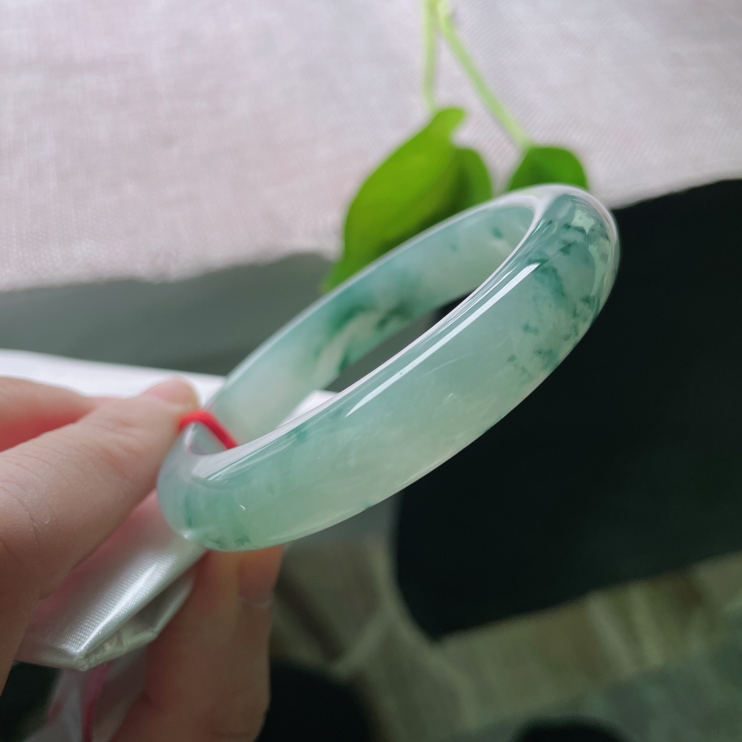 55/11.8/8.4飘花正圈，冰润细腻，清新俊逸，飘逸灵动，贵气，ss48179a