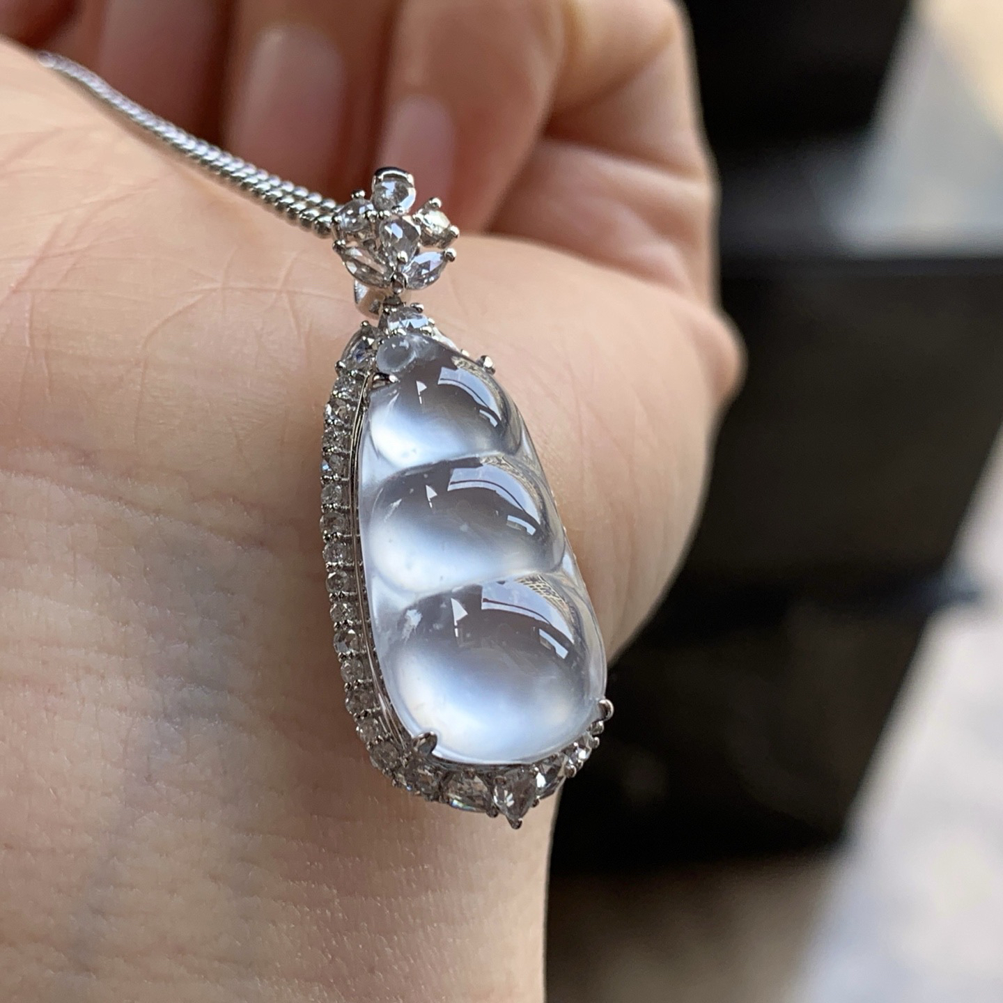 金钻镶嵌冰雪花棉豆子^_^荧光十足