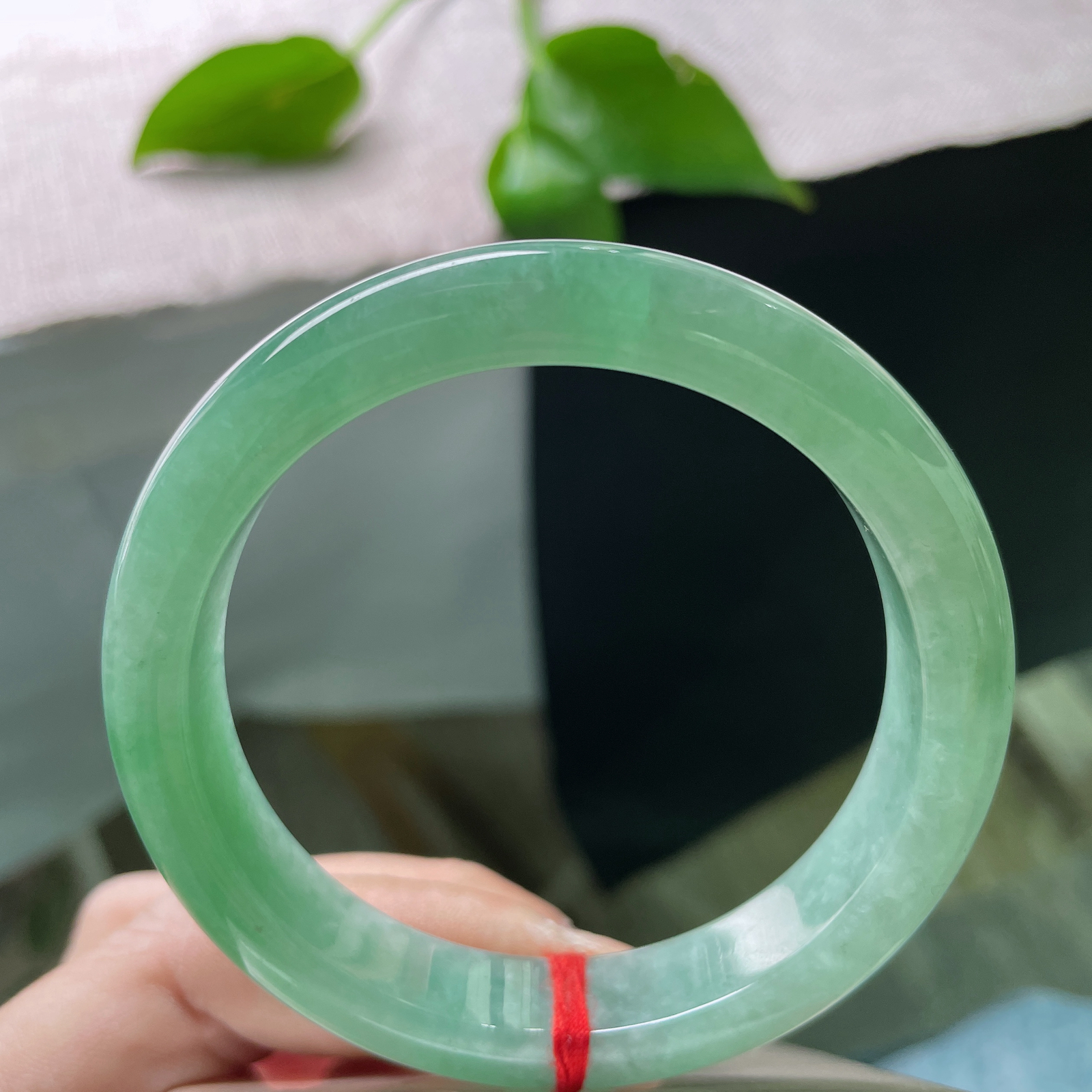 56.6/11.7/8，满绿正圈，色匀如水，质润如脂，娇艳欲滴，倾国倾城..