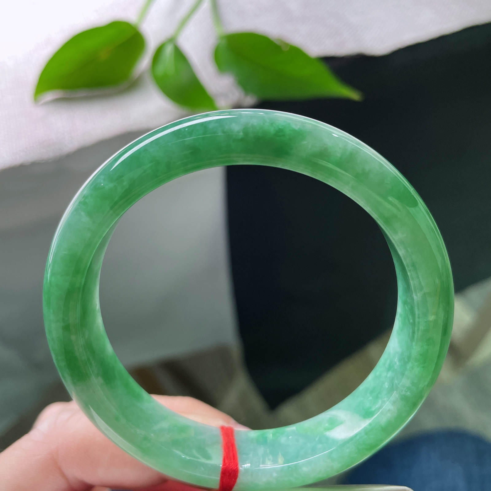 57.4/13/8.3绿底正圈，水润，沉稳贵气，郁郁葱葱。