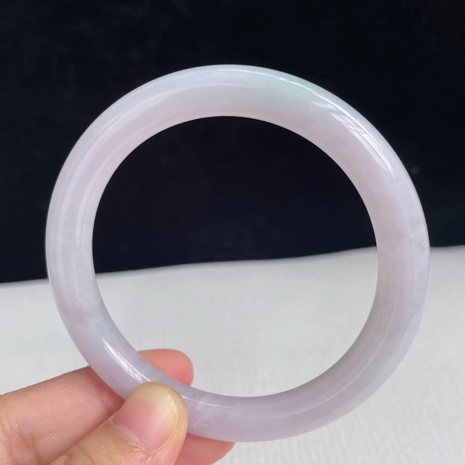 55圈好种水玉石天然翡翠水润有种有色手镯41.38g