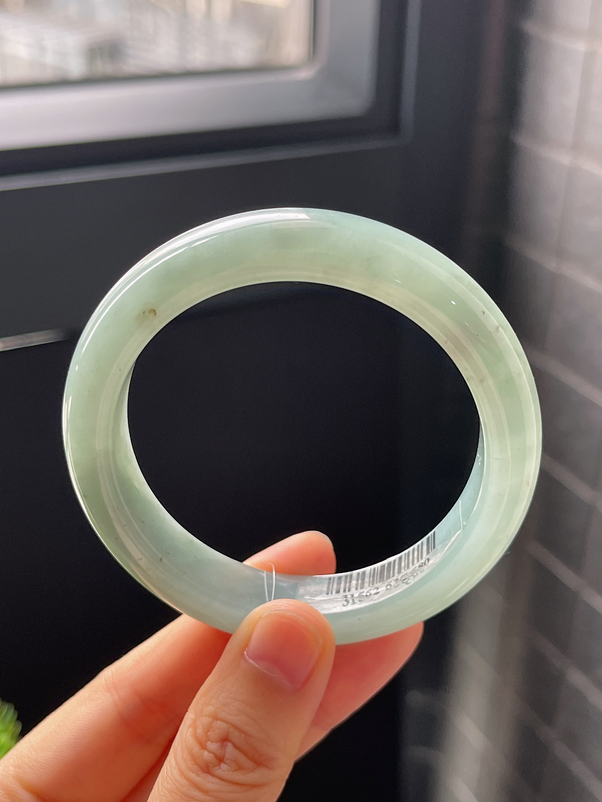 正圈54.2圈口，翡翠冰糯种绿色手镯