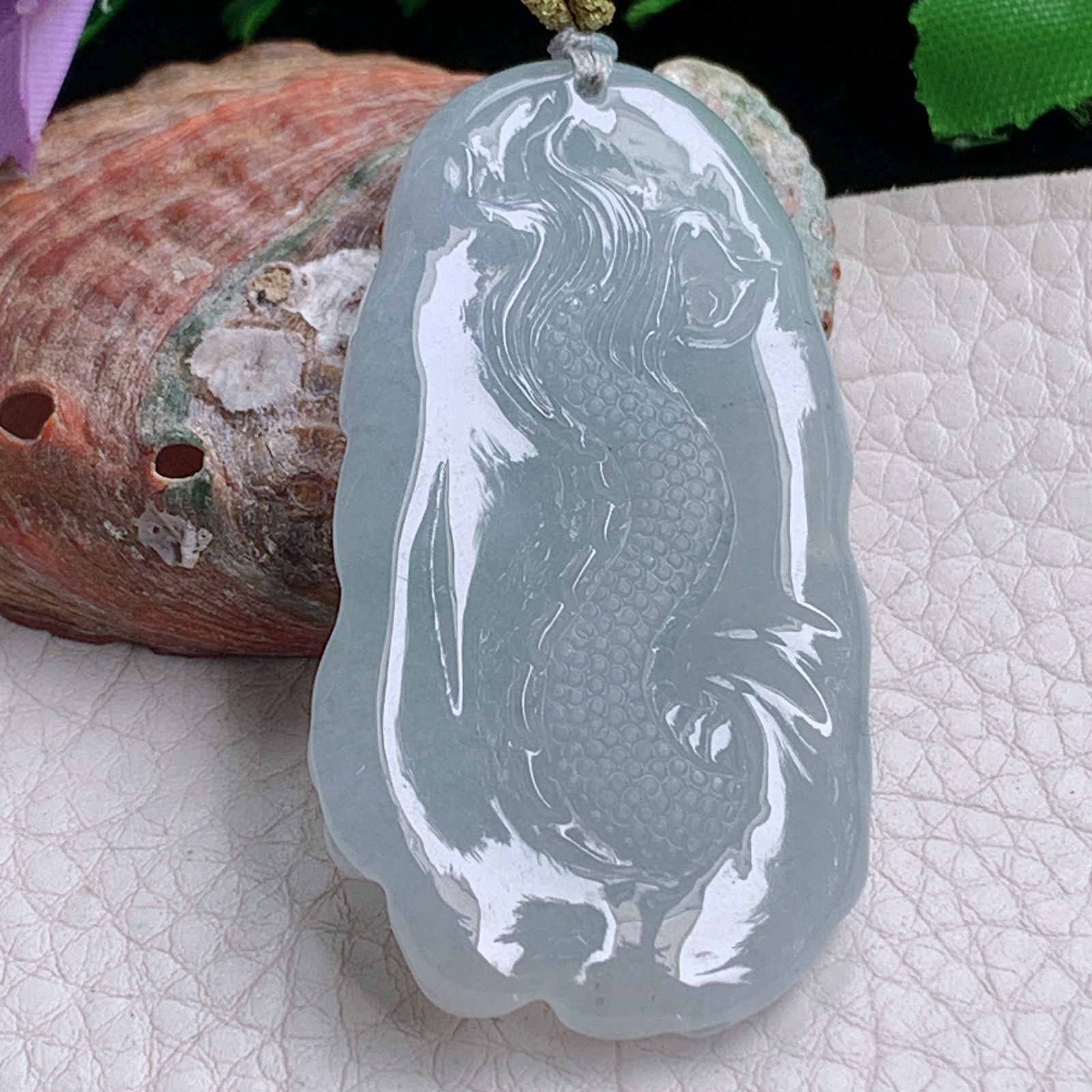 rp实拍53*29*7天然缅甸翡翠不动明王吊坠立体雕生肖守护神