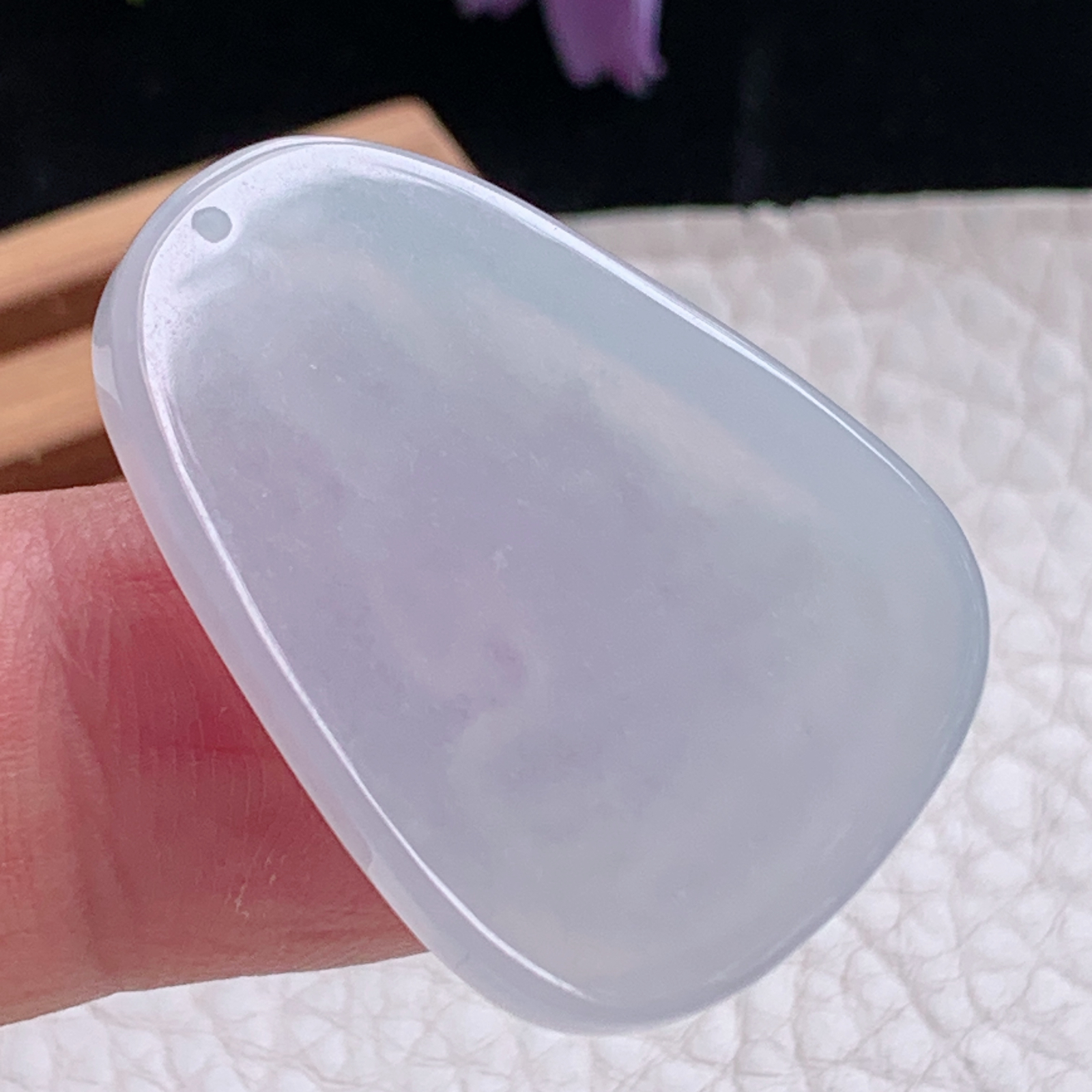 ktj实拍34*25*5.5天然缅甸翡翠冰透虚空藏观音菩萨小吊坠生肖守护神玉坠