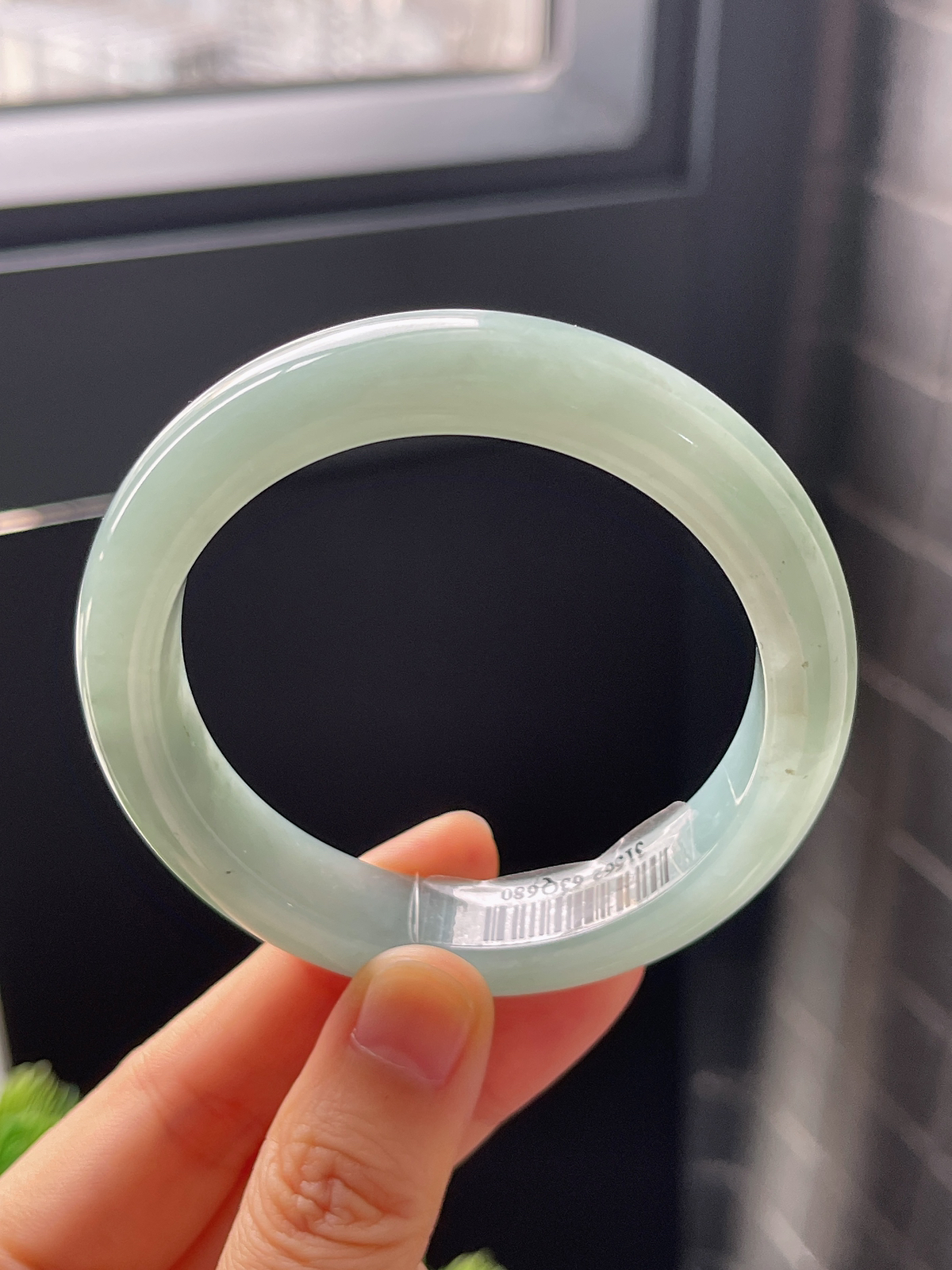 正圈54.2圈口，翡翠冰糯种绿色手镯