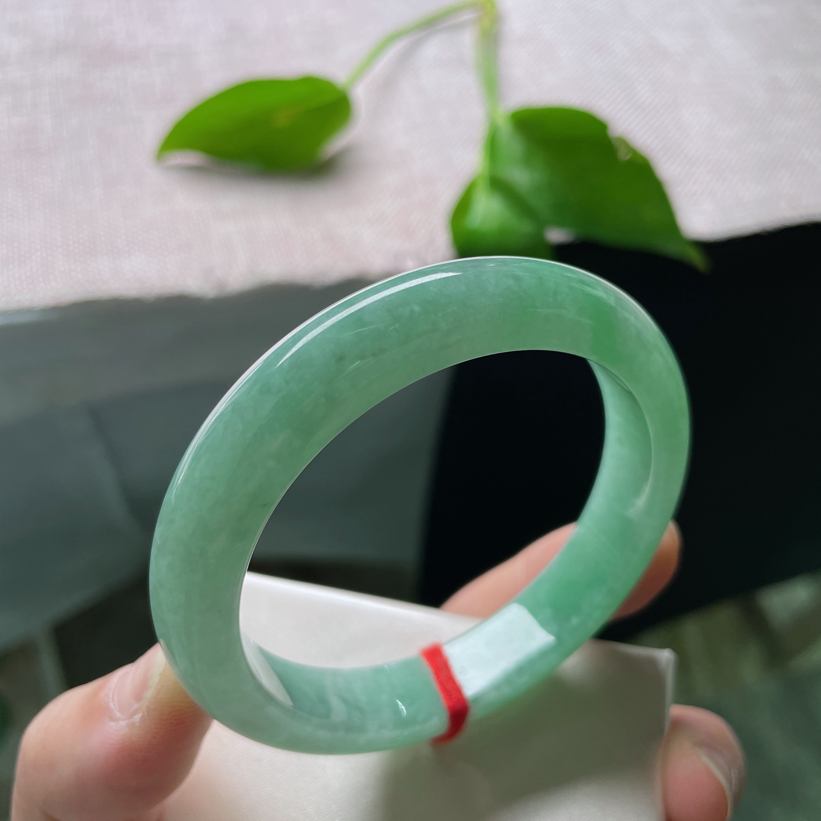 56.6/11.7/8，满绿正圈，色匀如水，质润如脂，娇艳欲滴，倾国倾城..