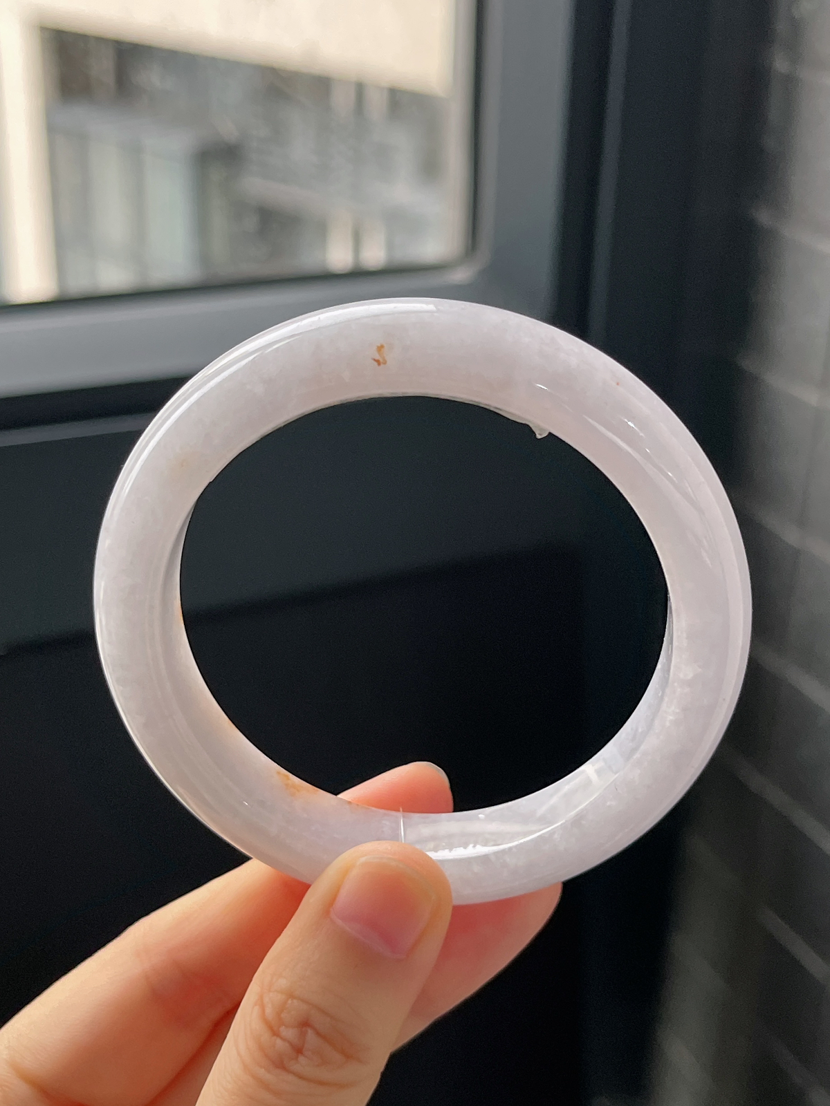 正圈56.3圈口，翡翠糯化种飘黄翡手镯