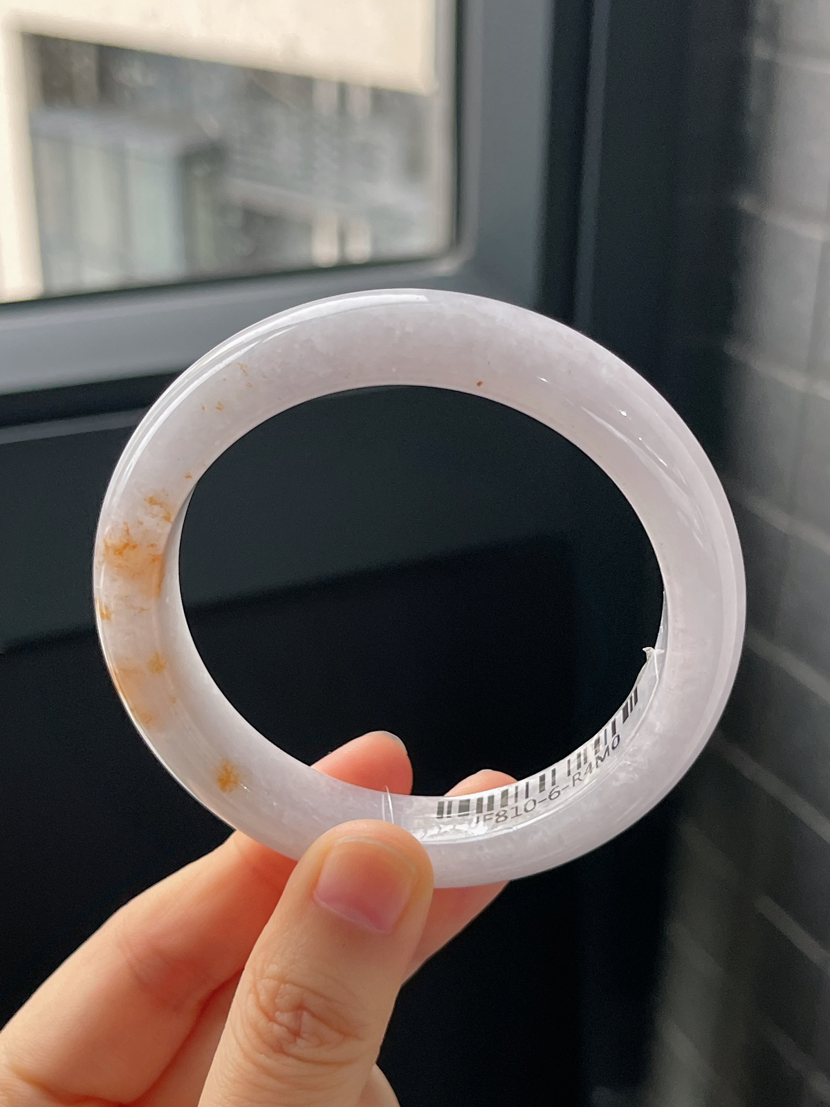 正圈56.3圈口，翡翠糯化种飘黄翡手镯