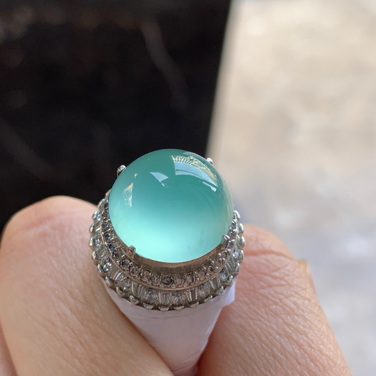 冰蓝戒面^_^水润