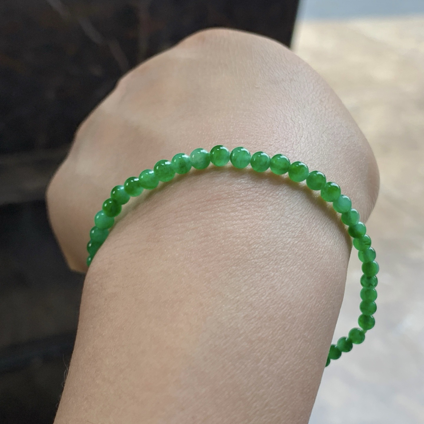 冰绿手串^_^冰透 种水足