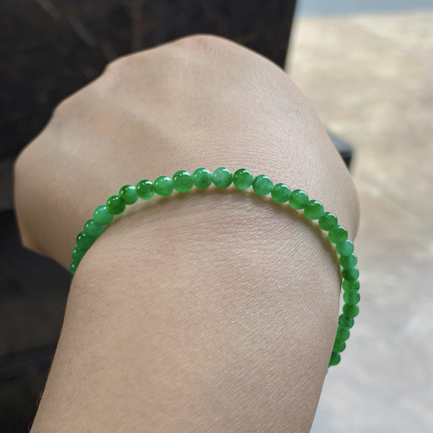 冰绿手串^_^冰透 种水足