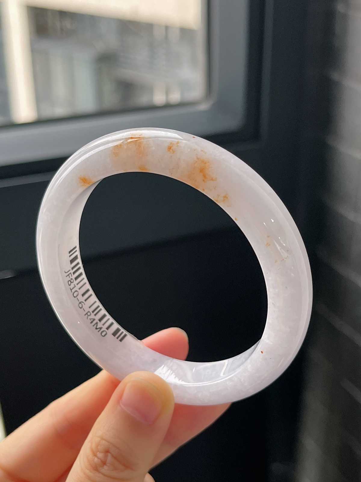 正圈56.3圈口，翡翠糯化种飘黄翡手镯