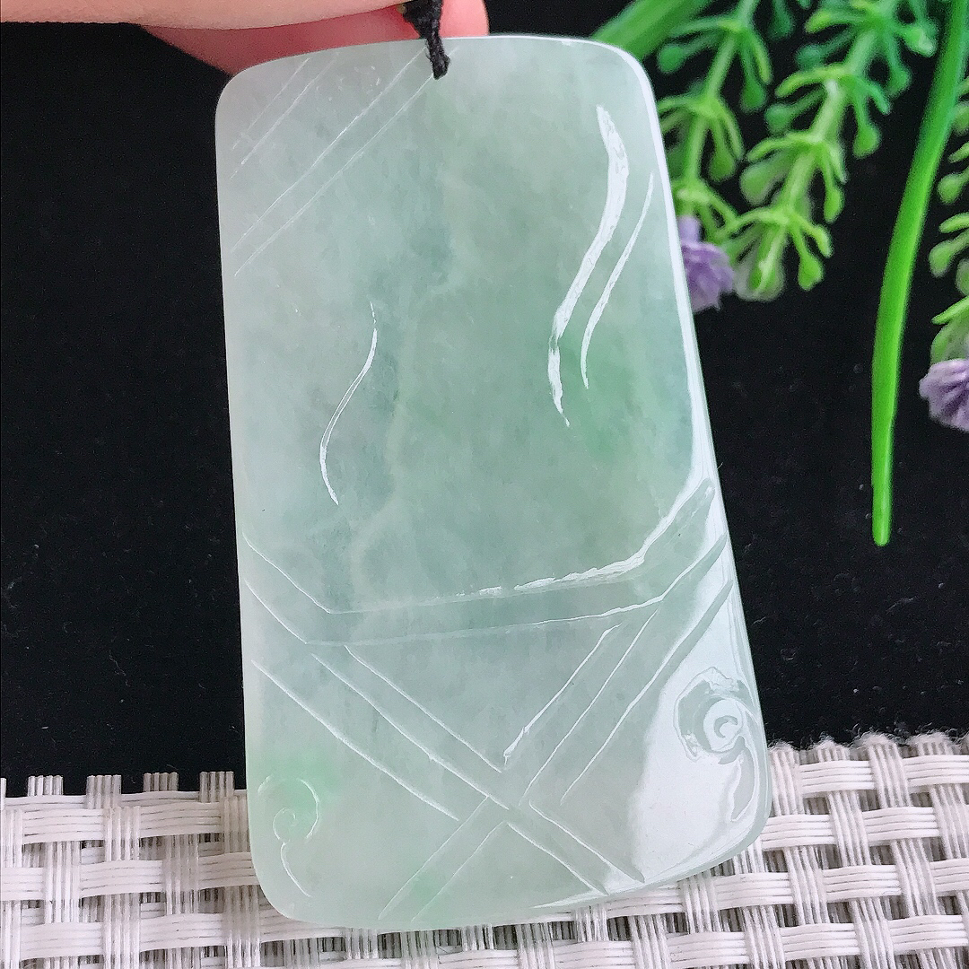 实拍A货翡翠63/38/5.6老坑秀气冰润冰晴底阿弥陀佛吊坠翡翠玉挂件