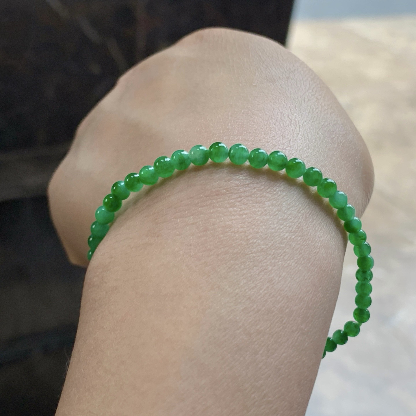 冰绿手串^_^冰透 种水足