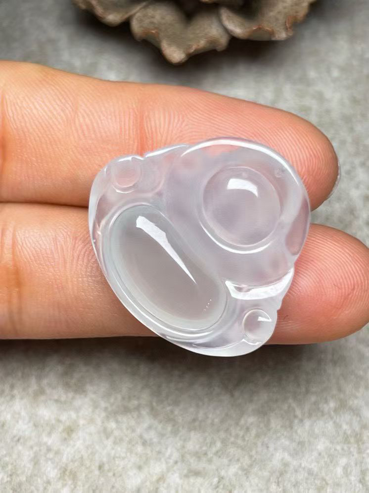 冰种【佛公】吊坠，种水好，玉质细腻 ，卖相好‘