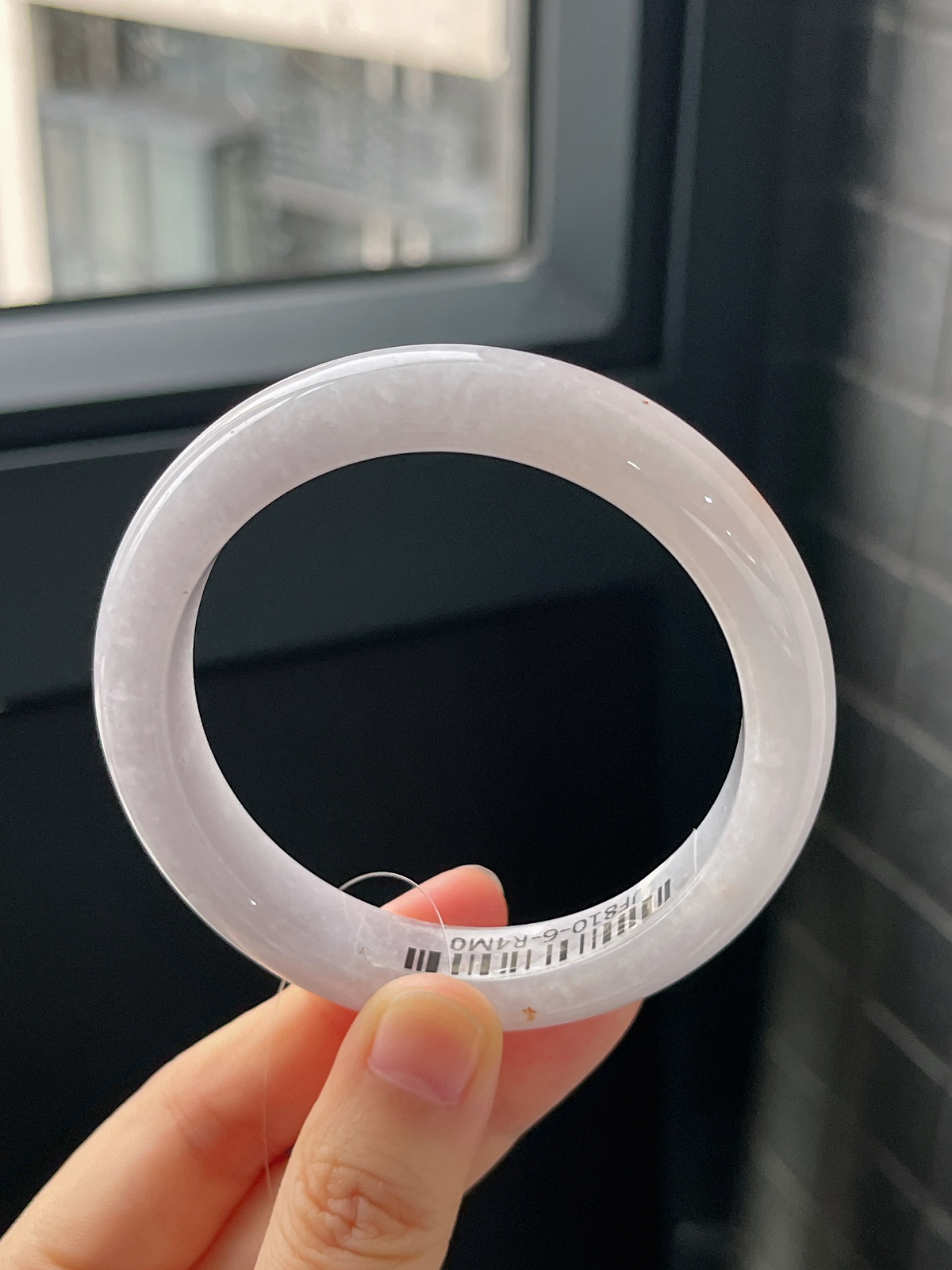 正圈56.3圈口，翡翠糯化种飘黄翡手镯