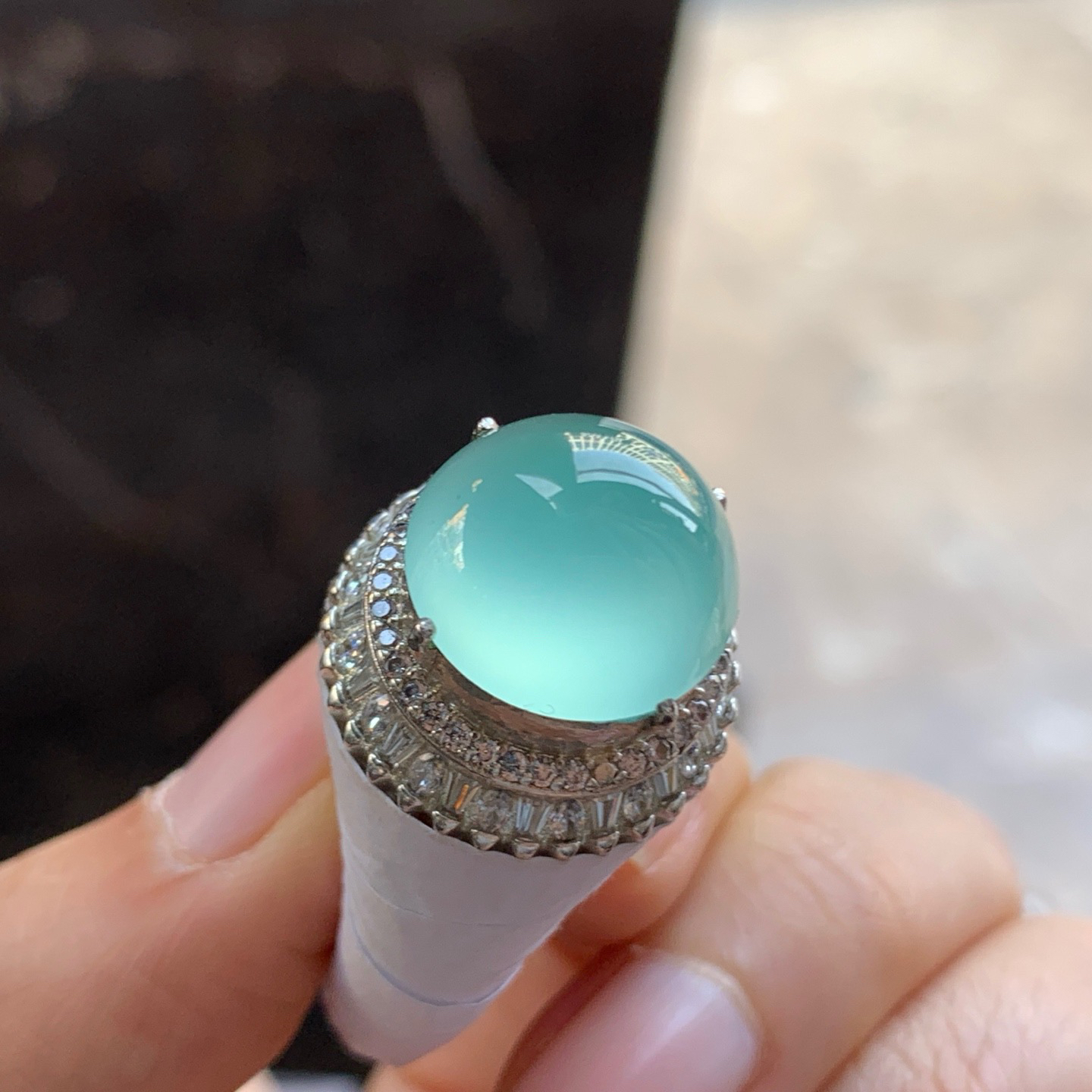 冰蓝戒面^_^水润