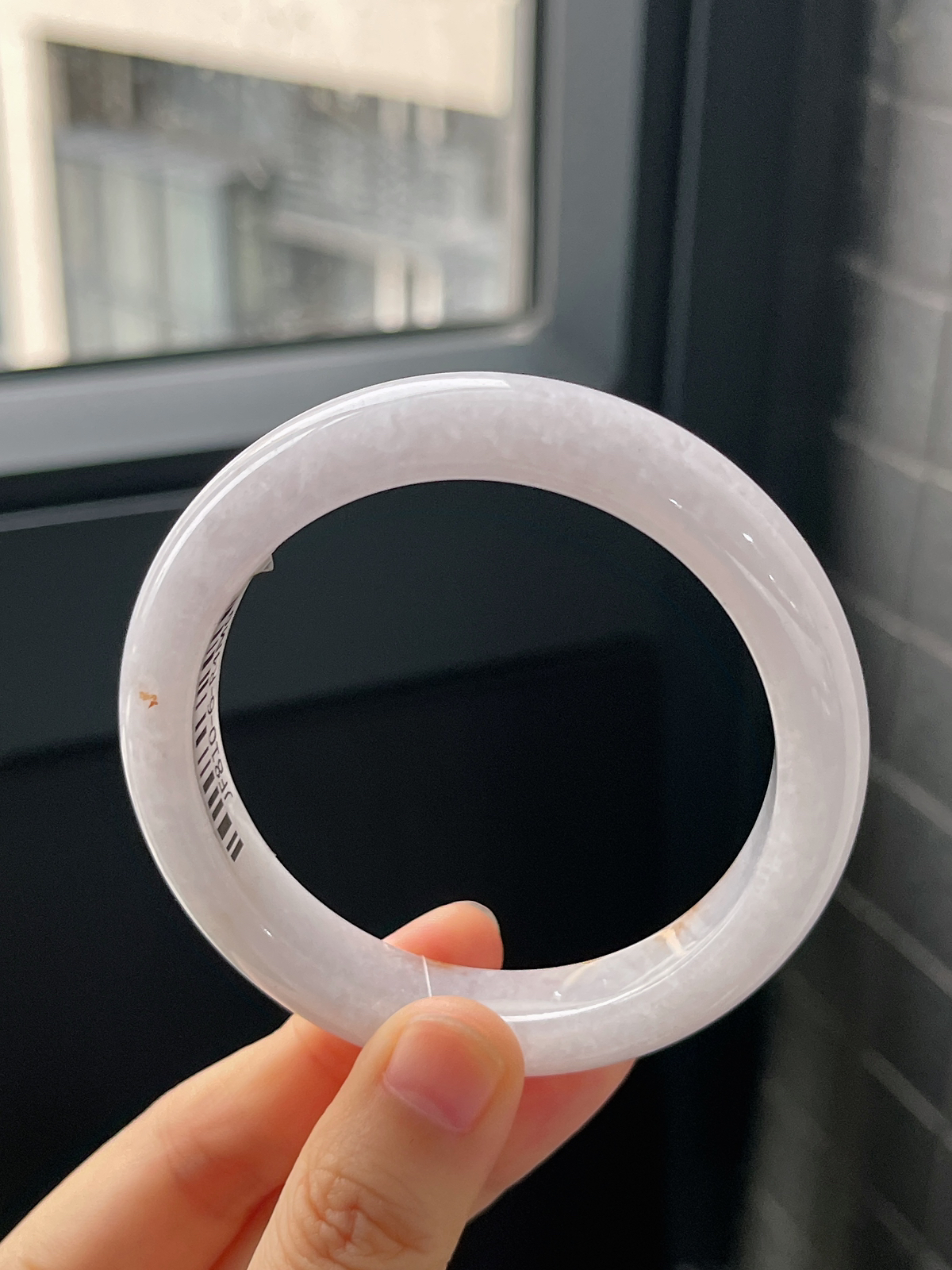 正圈56.3圈口，翡翠糯化种飘黄翡手镯