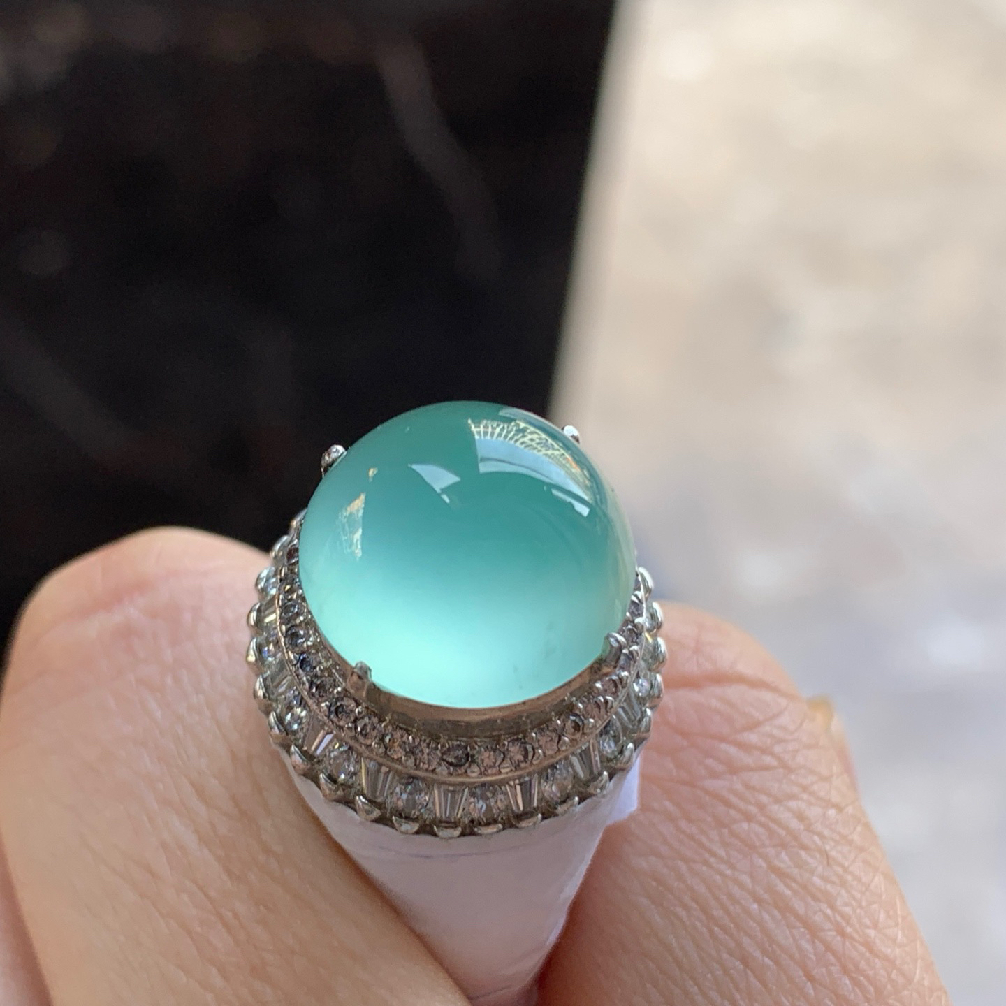 冰蓝戒面^_^水润