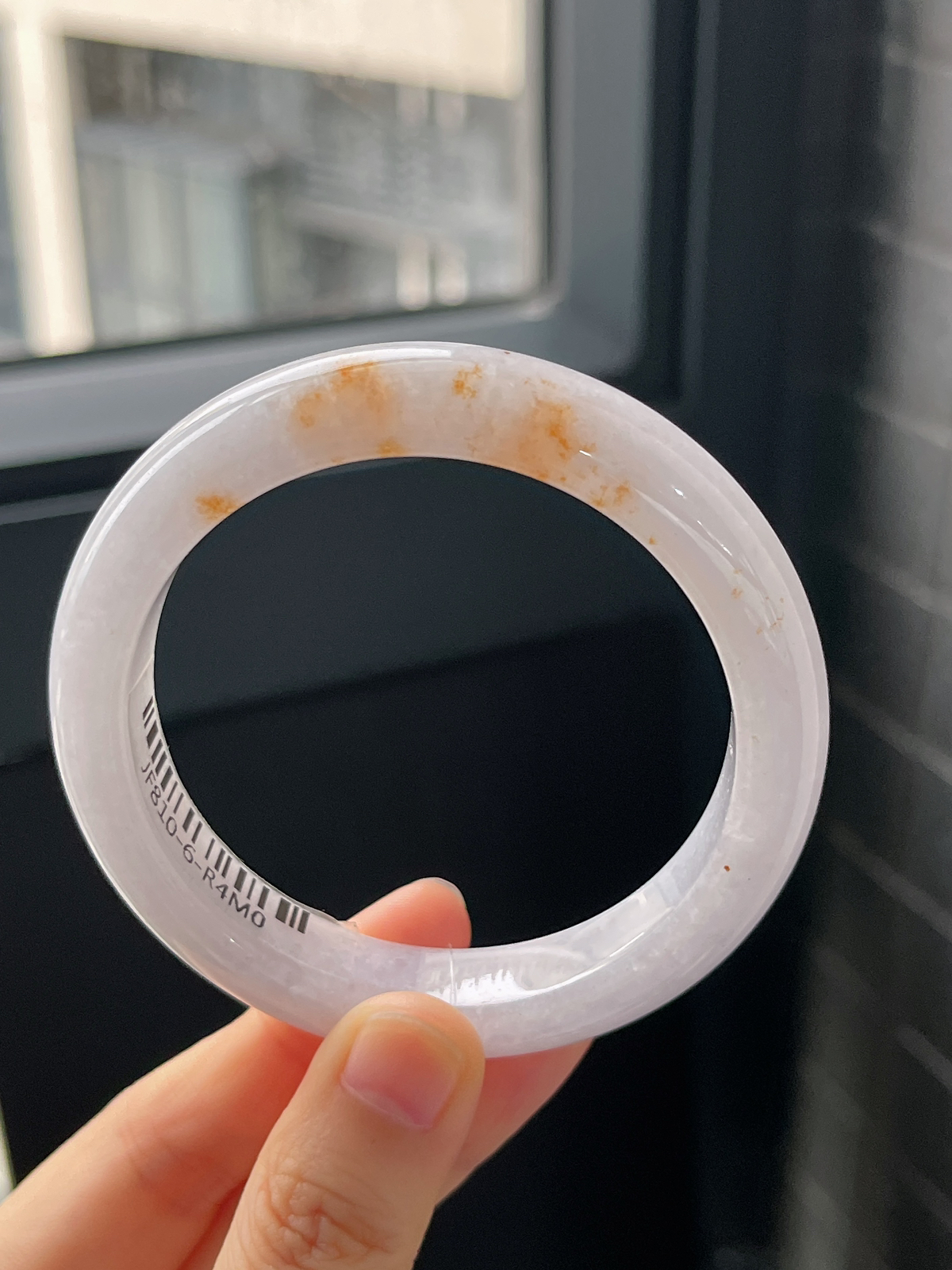 正圈56.3圈口，翡翠糯化种飘黄翡手镯