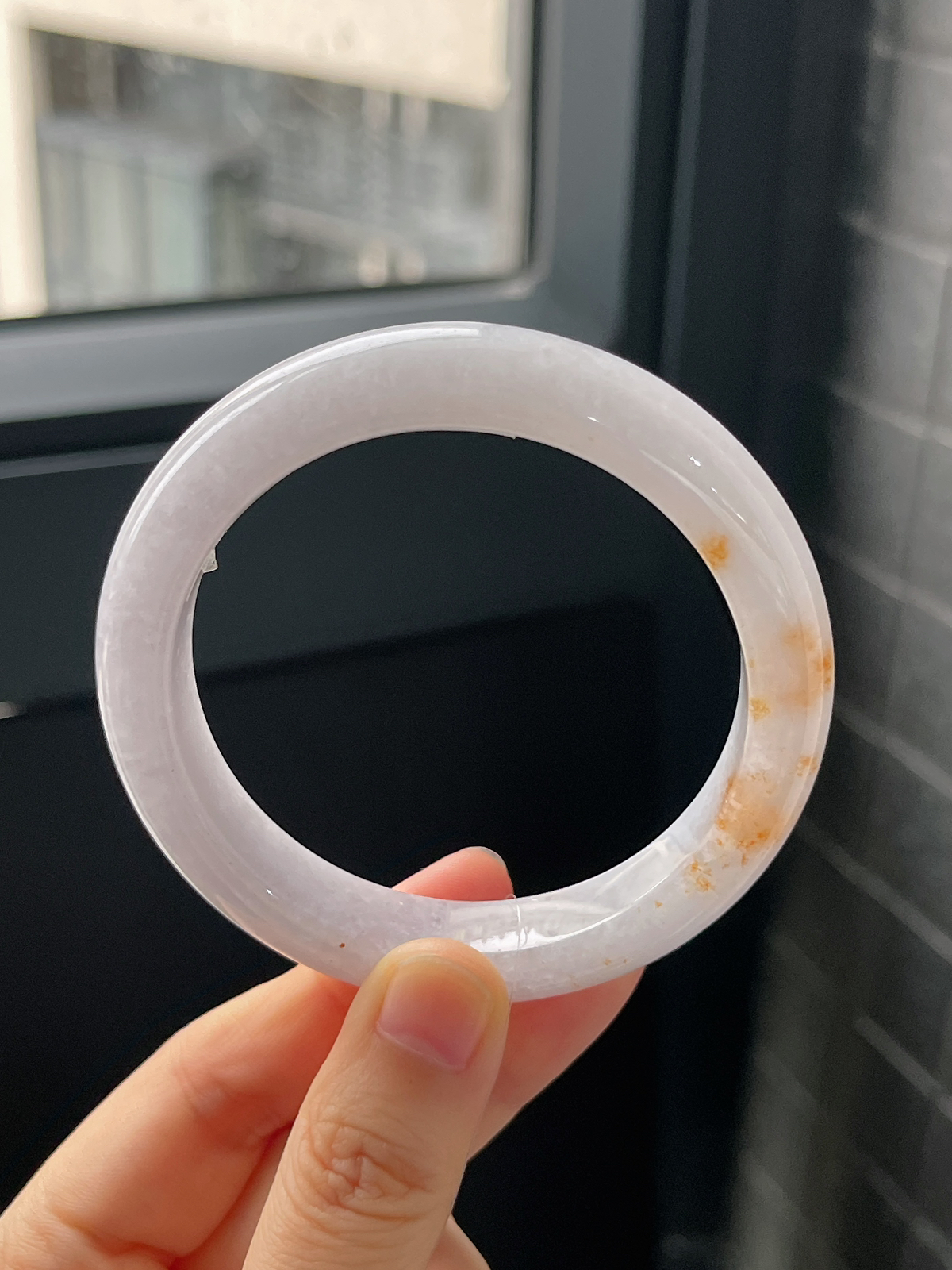 正圈56.3圈口，翡翠糯化种飘黄翡手镯