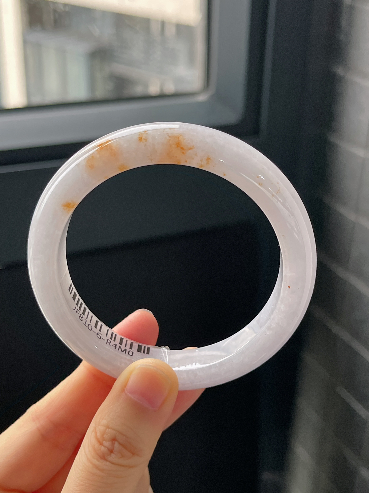 正圈56.3圈口，翡翠糯化种飘黄翡手镯