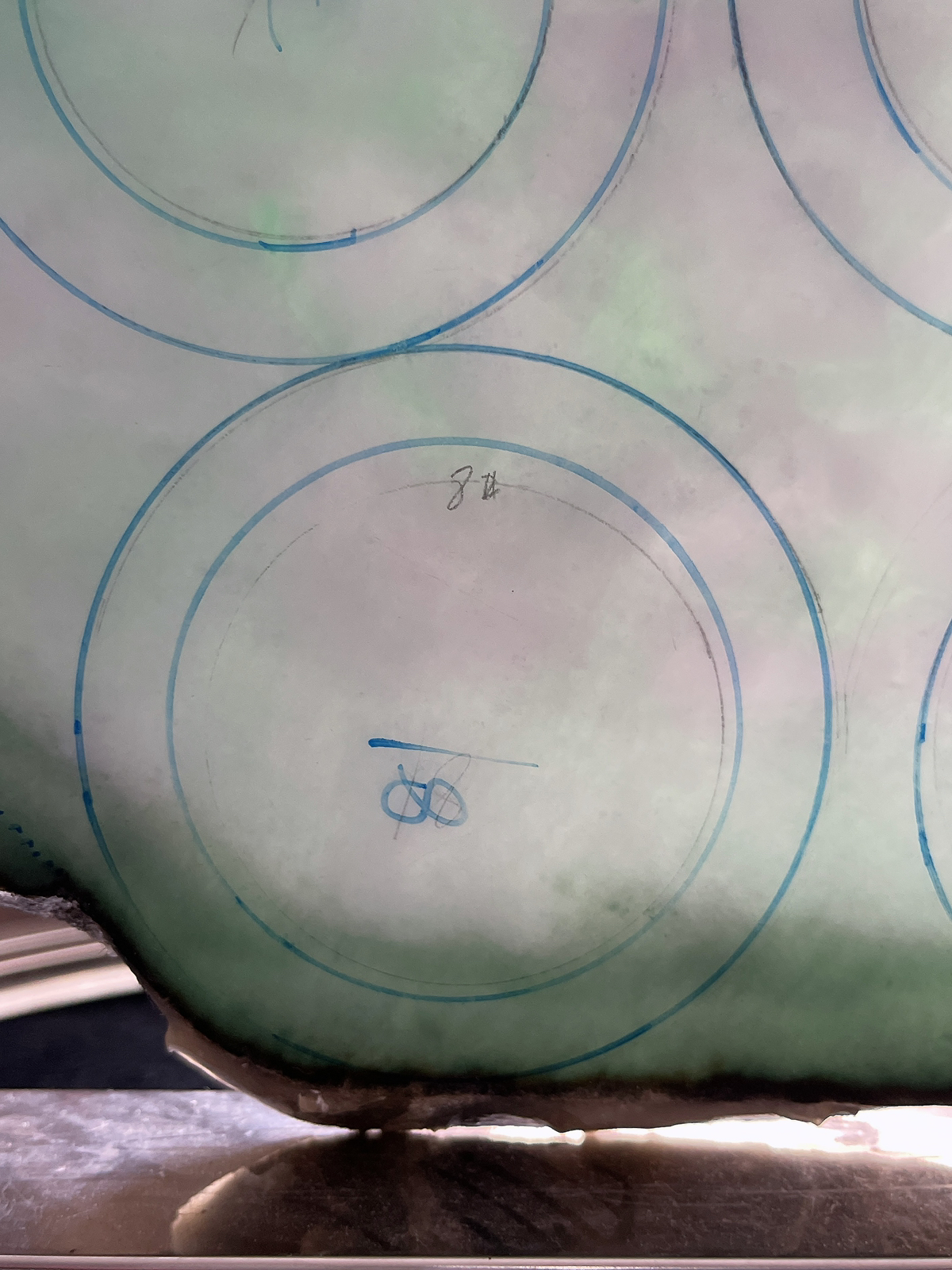 翡翠板料，⭕️正圈最大做65，圆条最大做61