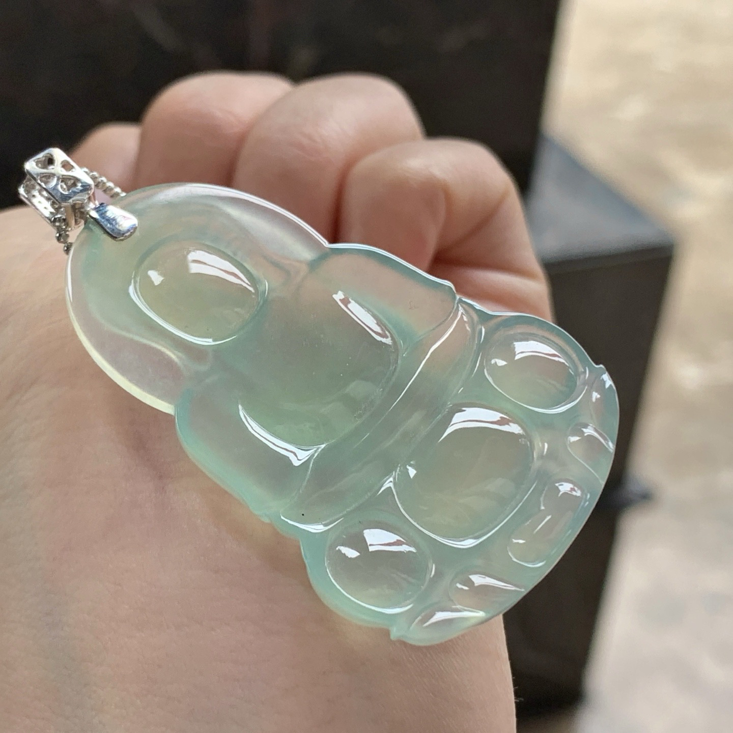 金扣冰种晴水观音^_^鲜艳