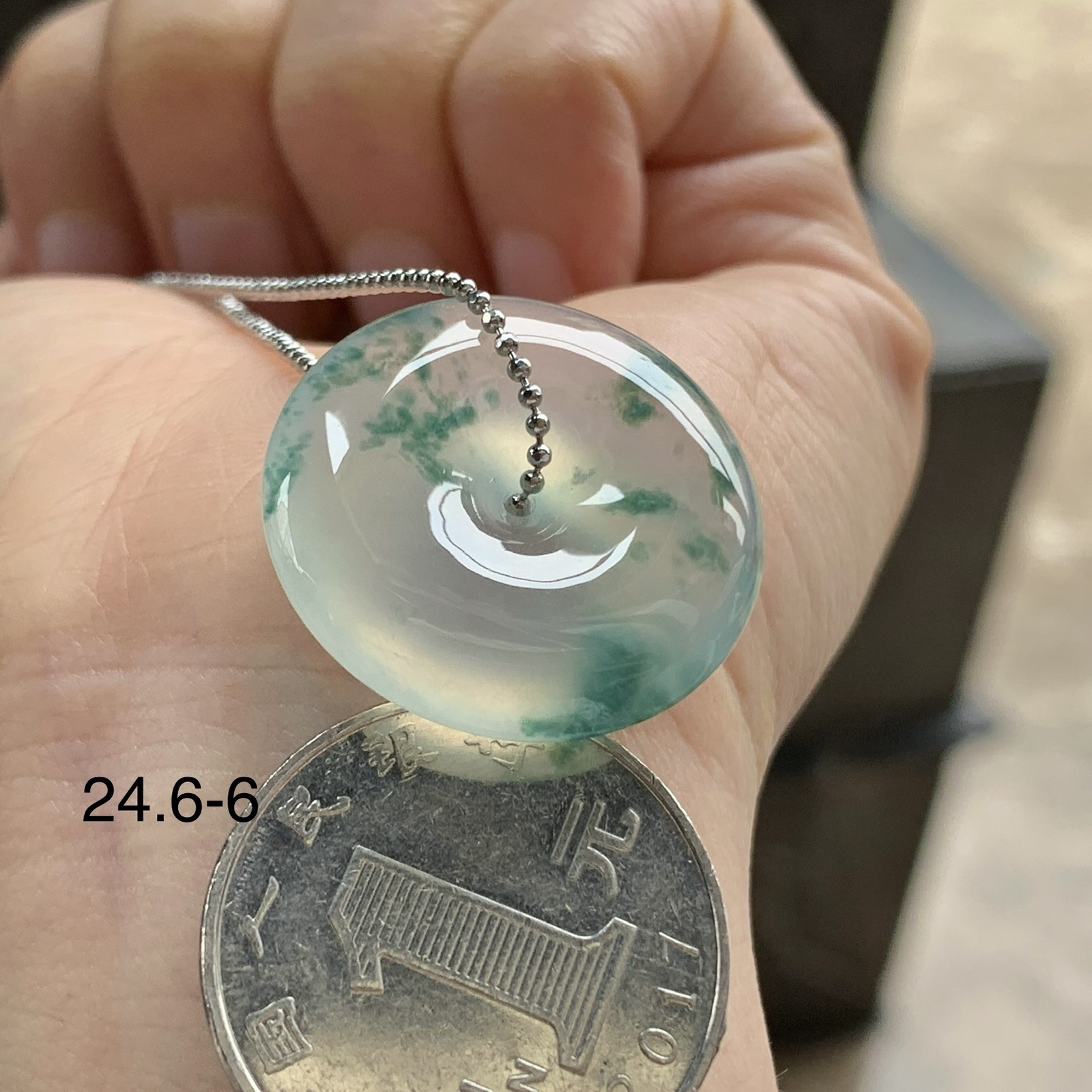 冰蓝花平安扣^_^飘花浓郁