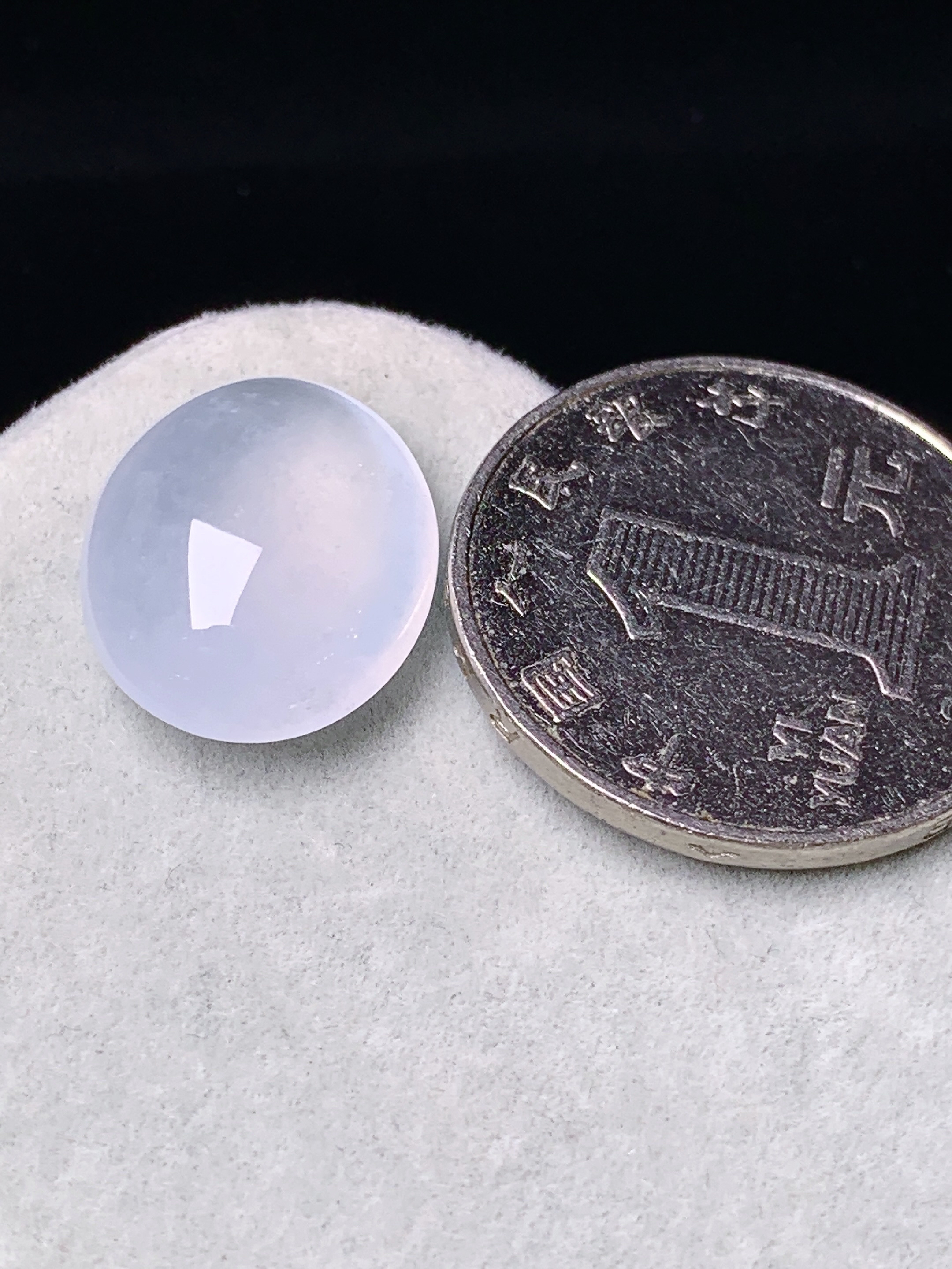 镶嵌款 冰种蛋面吊坠 玉质细腻 色泽艳丽清新 水润亮眼 整体尺寸17.2*14.2*7yz