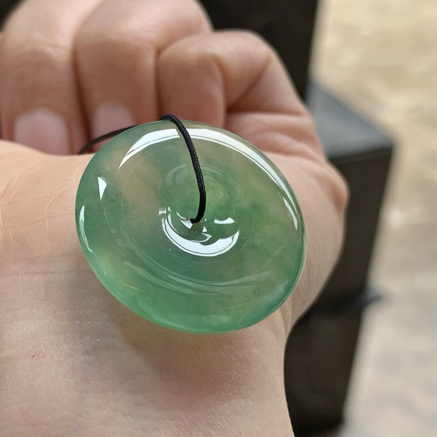 冰晴绿平安扣^_^冰透 鲜艳