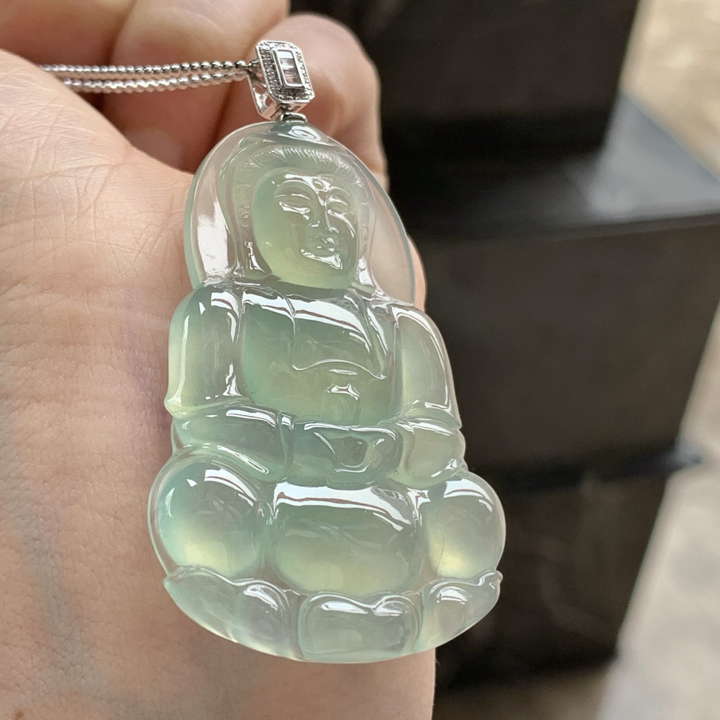 金扣冰种晴水观音^_^鲜艳