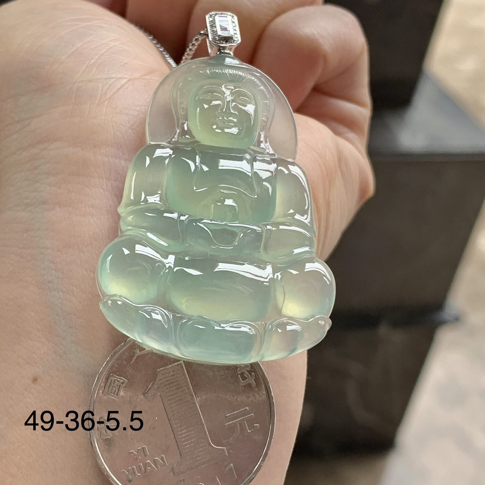 金扣冰种晴水观音^_^鲜艳