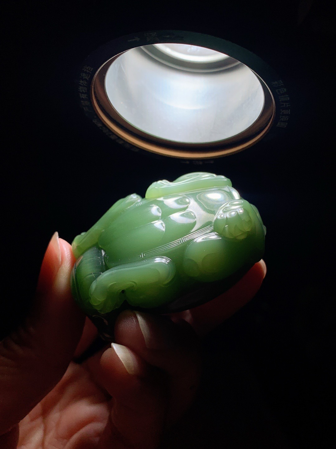 收藏级！和田玉粉绿俄罗斯碧玉富贵长寿龙龟把件 尺寸52/37/26重85.6克 玉质细腻油润 底色纯净 脂粉好，品质好。lt260407