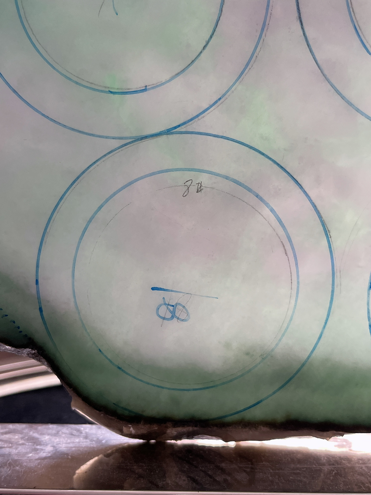 翡翠板料，⭕️正圈最大做65，圆条最大做61