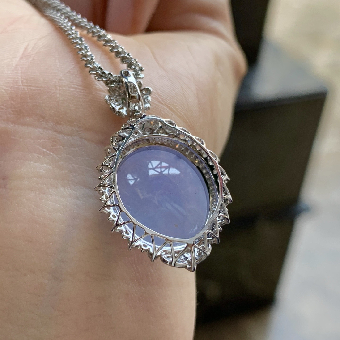 金钻镶嵌紫罗兰吊坠^_^鲜艳