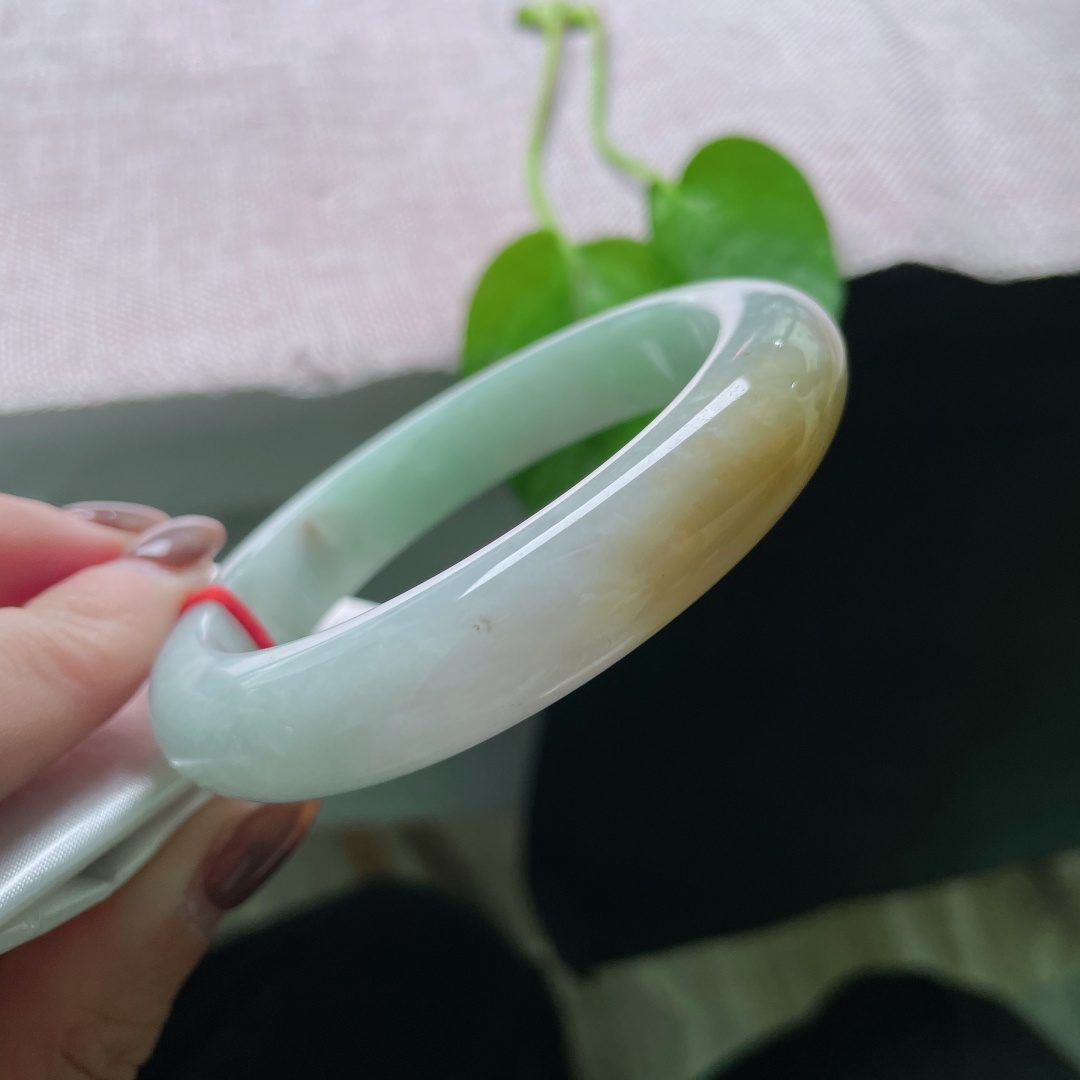 59/12.9/9.3黄翡正圈，水润细腻，黄橙黄高贵，优雅，棉线，ss49647a