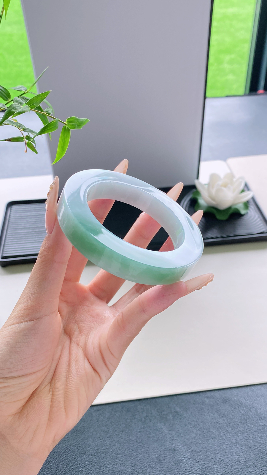 【飘绿手镯胚】