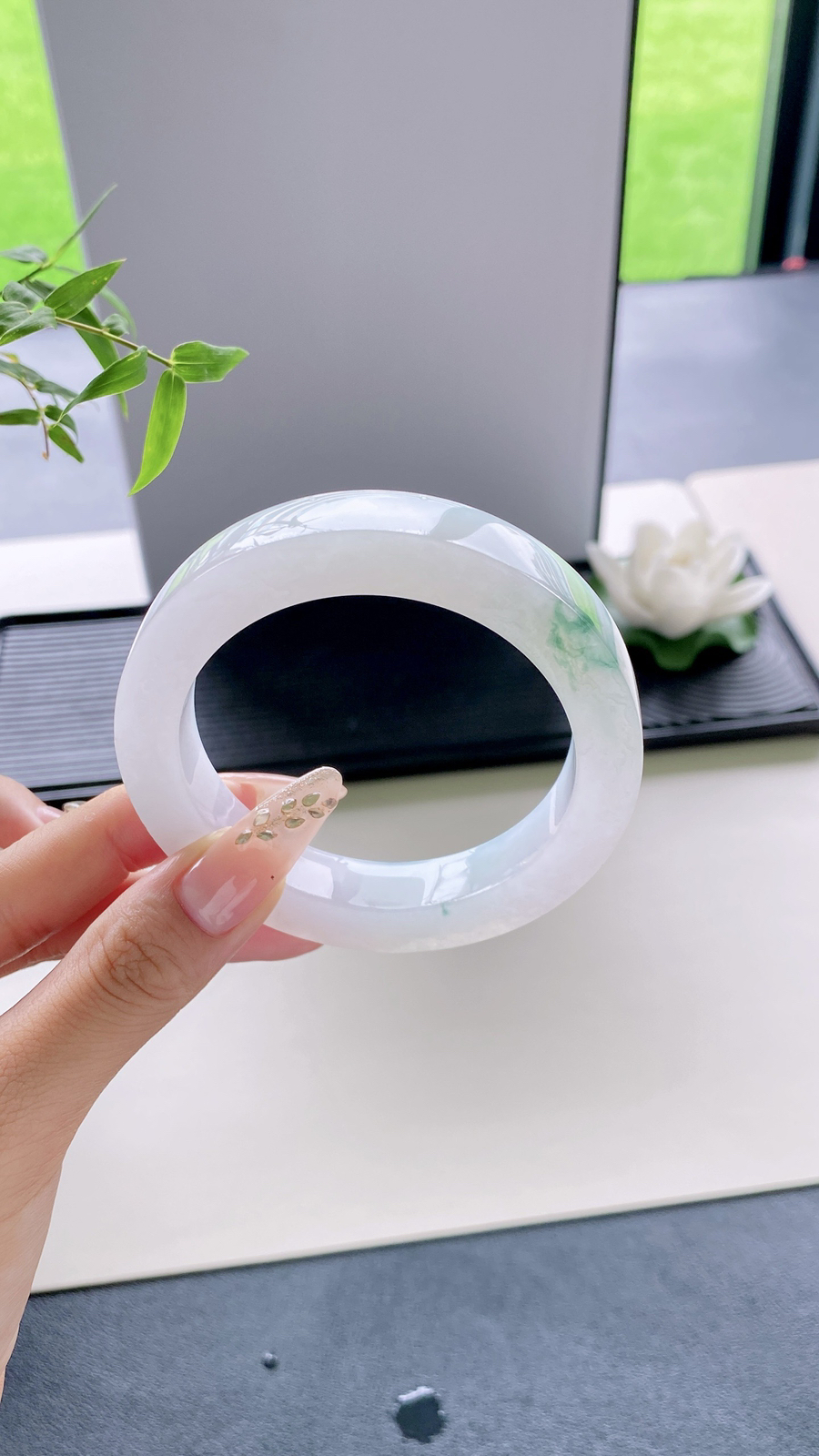 【飘绿手镯胚】