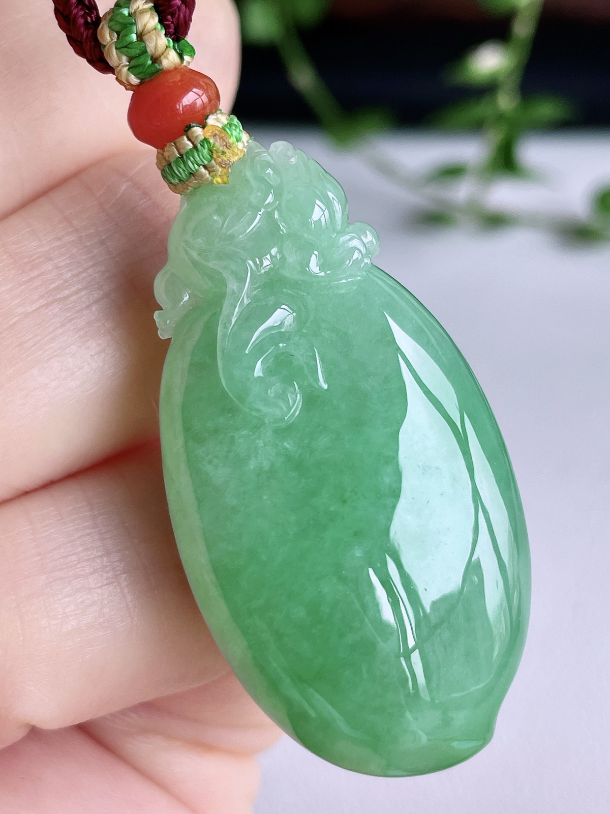 【裸石】冰晴绿貔貅福瓜吊坠
【说明】缅料 性价比高  
【尺寸】41-21.2-14.2.