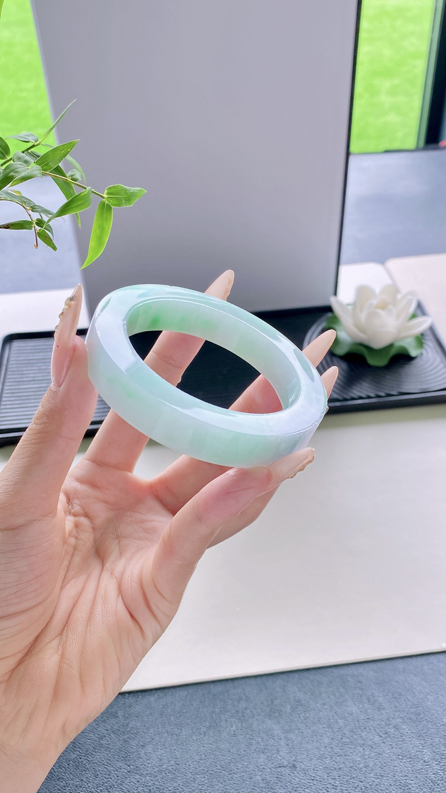 【飘绿手镯胚】