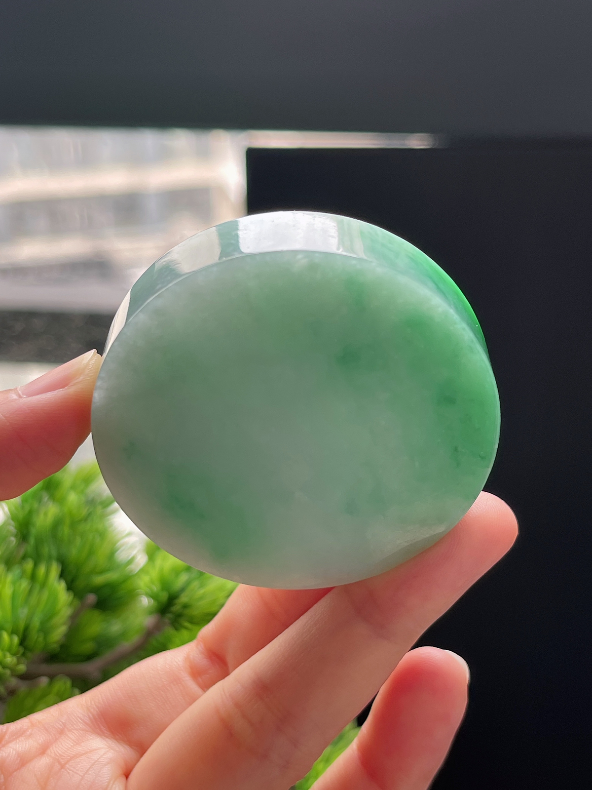 翡翠飘阳绿镯心